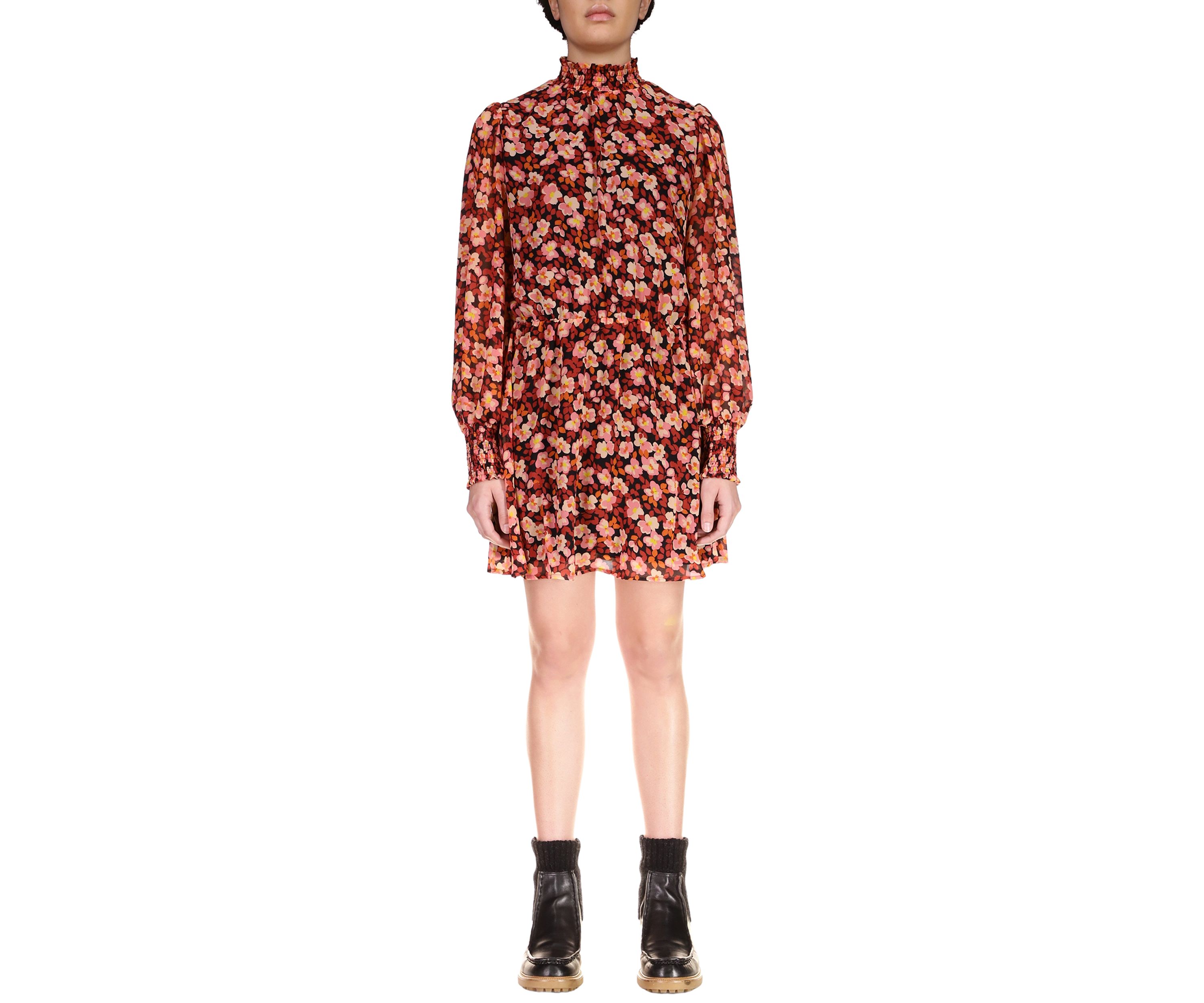 Womens Blouson Mini Dress