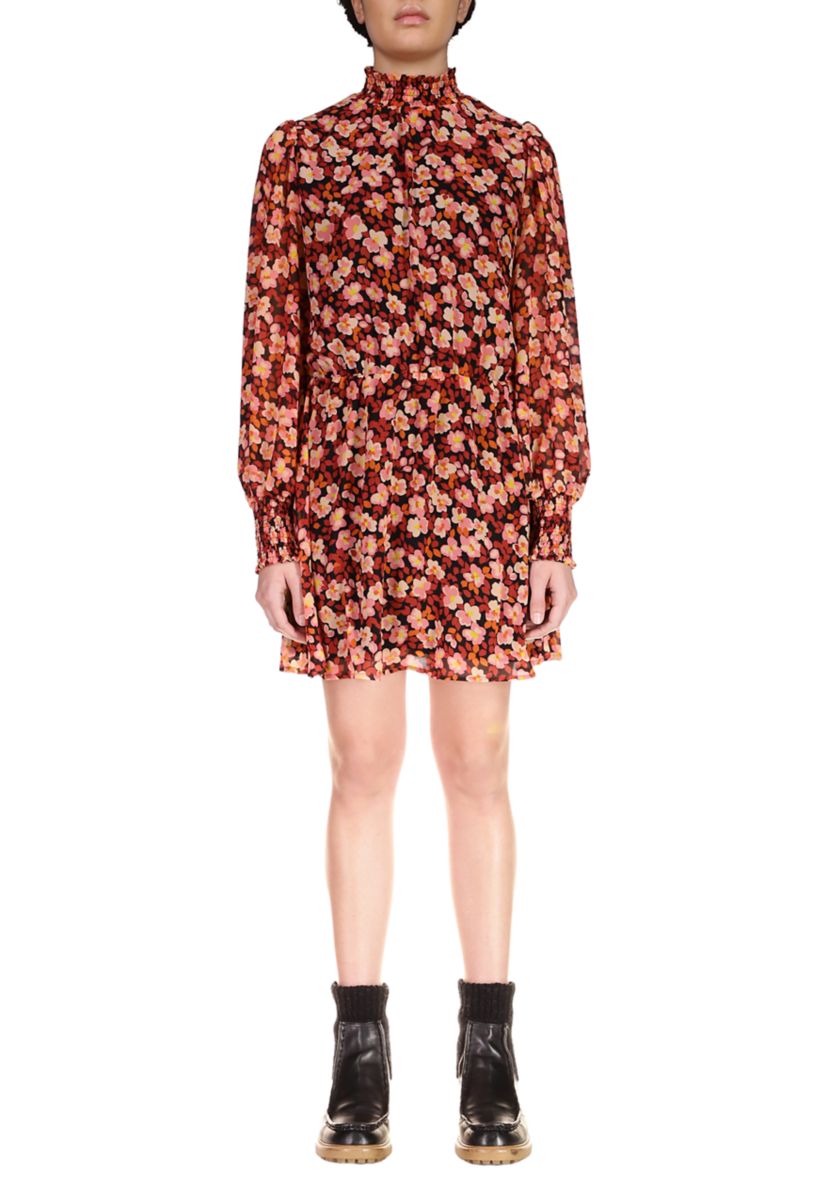 Womens Blouson Mini Dress