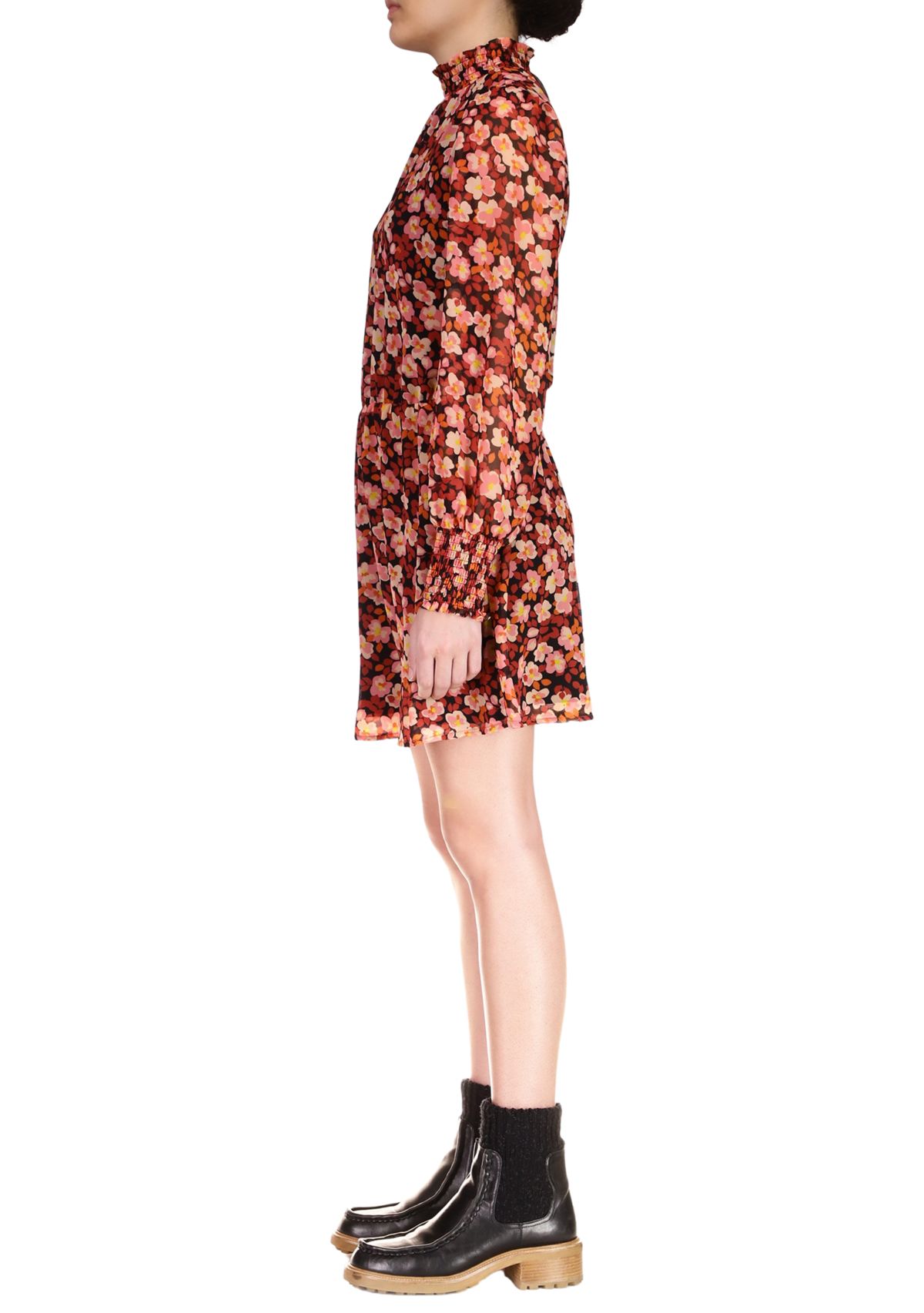 Womens Blouson Mini Dress