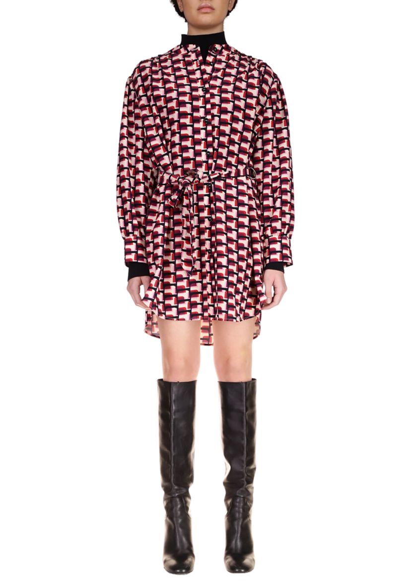 Womens Soft Mini Shirtdress