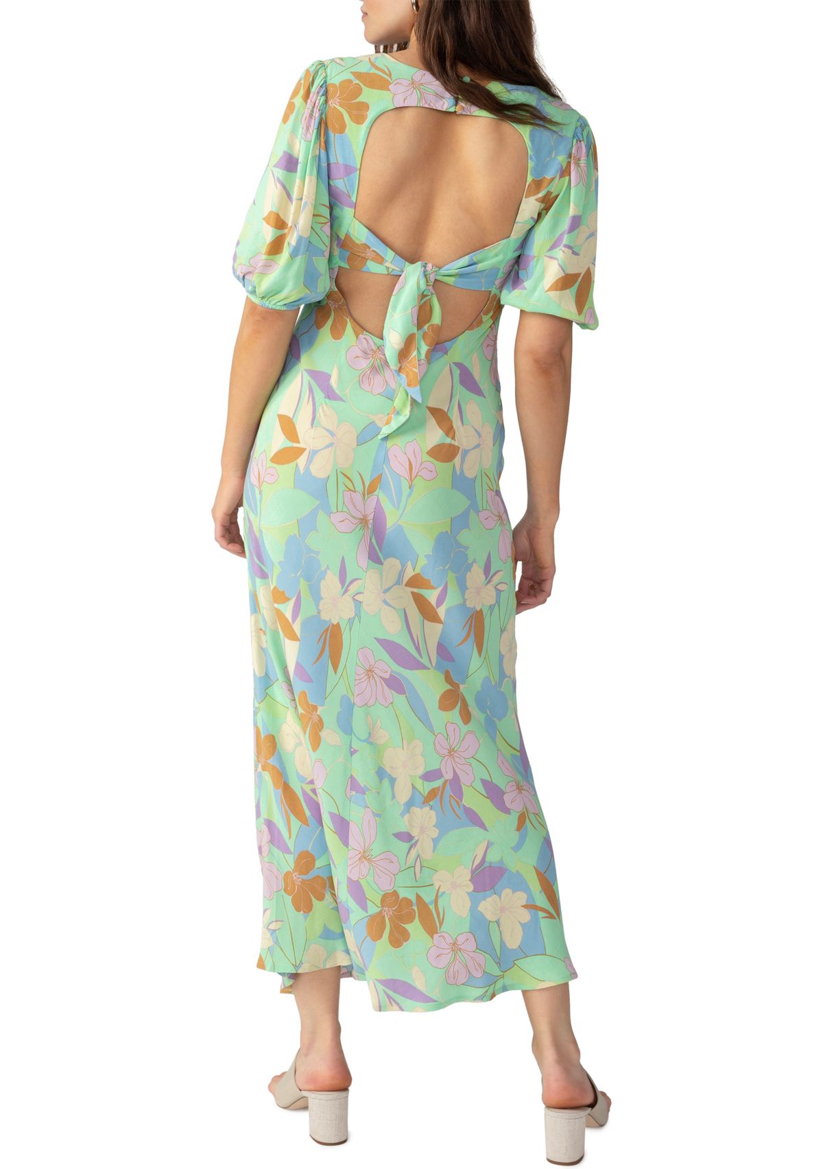 Womens Tie Back Maxi Dress