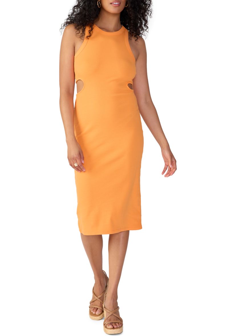 Womens Side Contour Maxi Dress