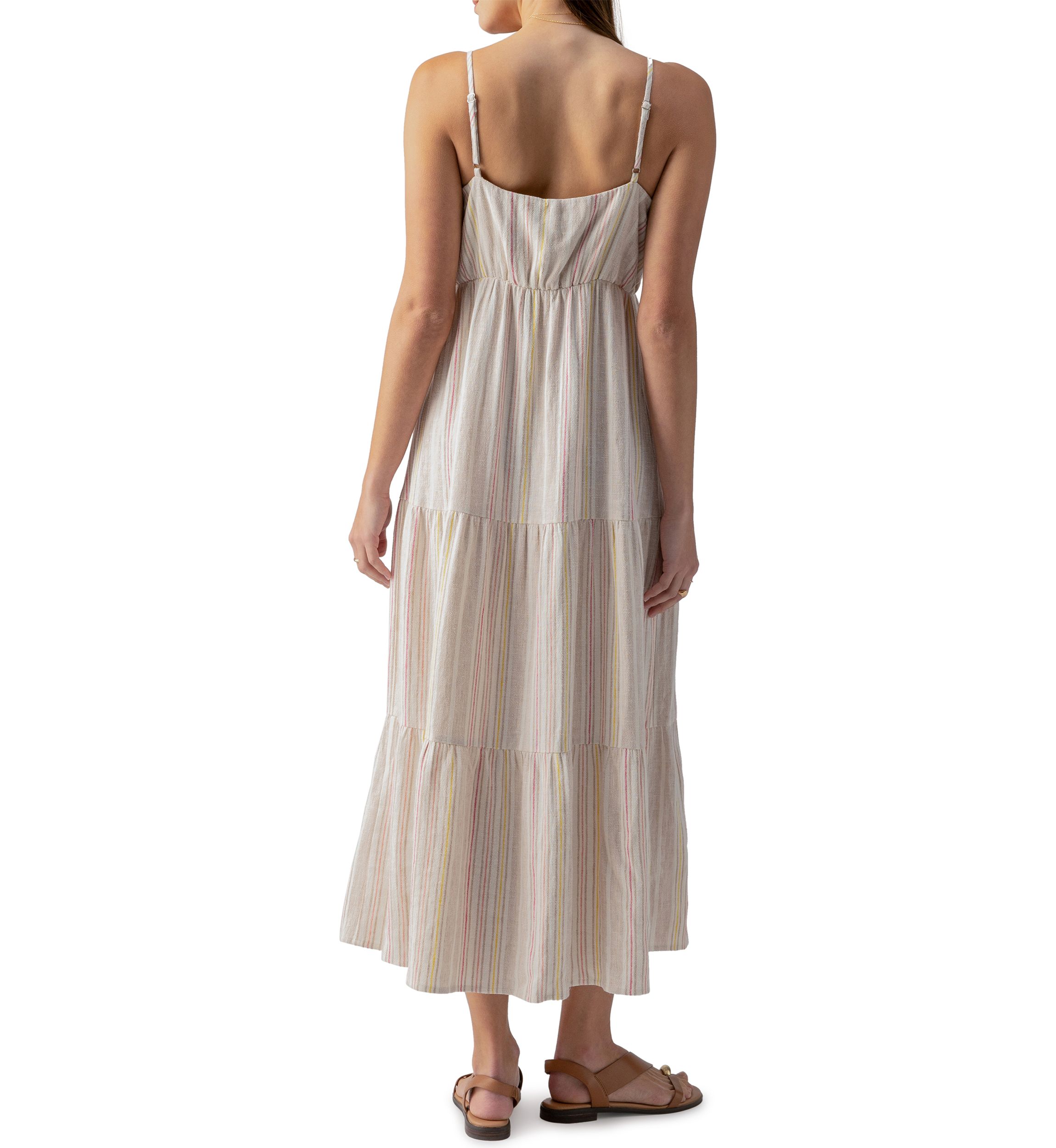 Womens Tiered Yarn Dyed Dress