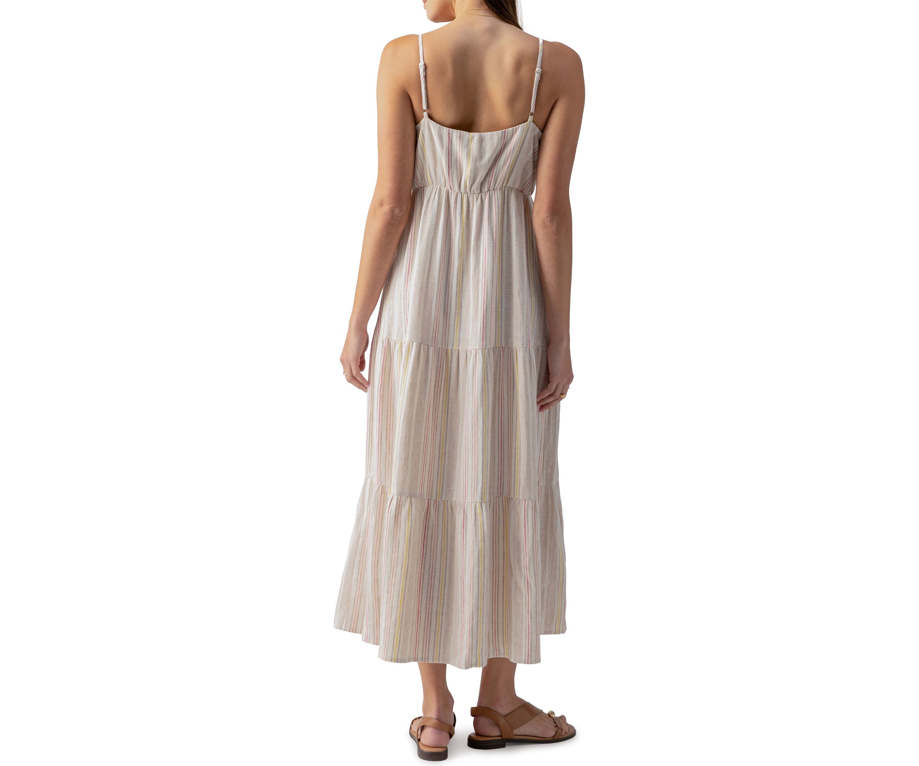 Womens Tiered Yarn Dyed Dress