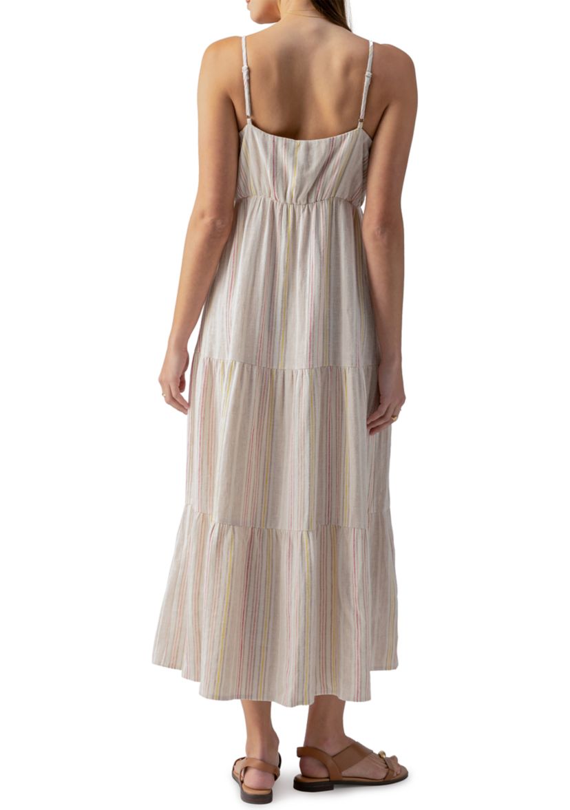 Womens Tiered Yarn Dyed Dress