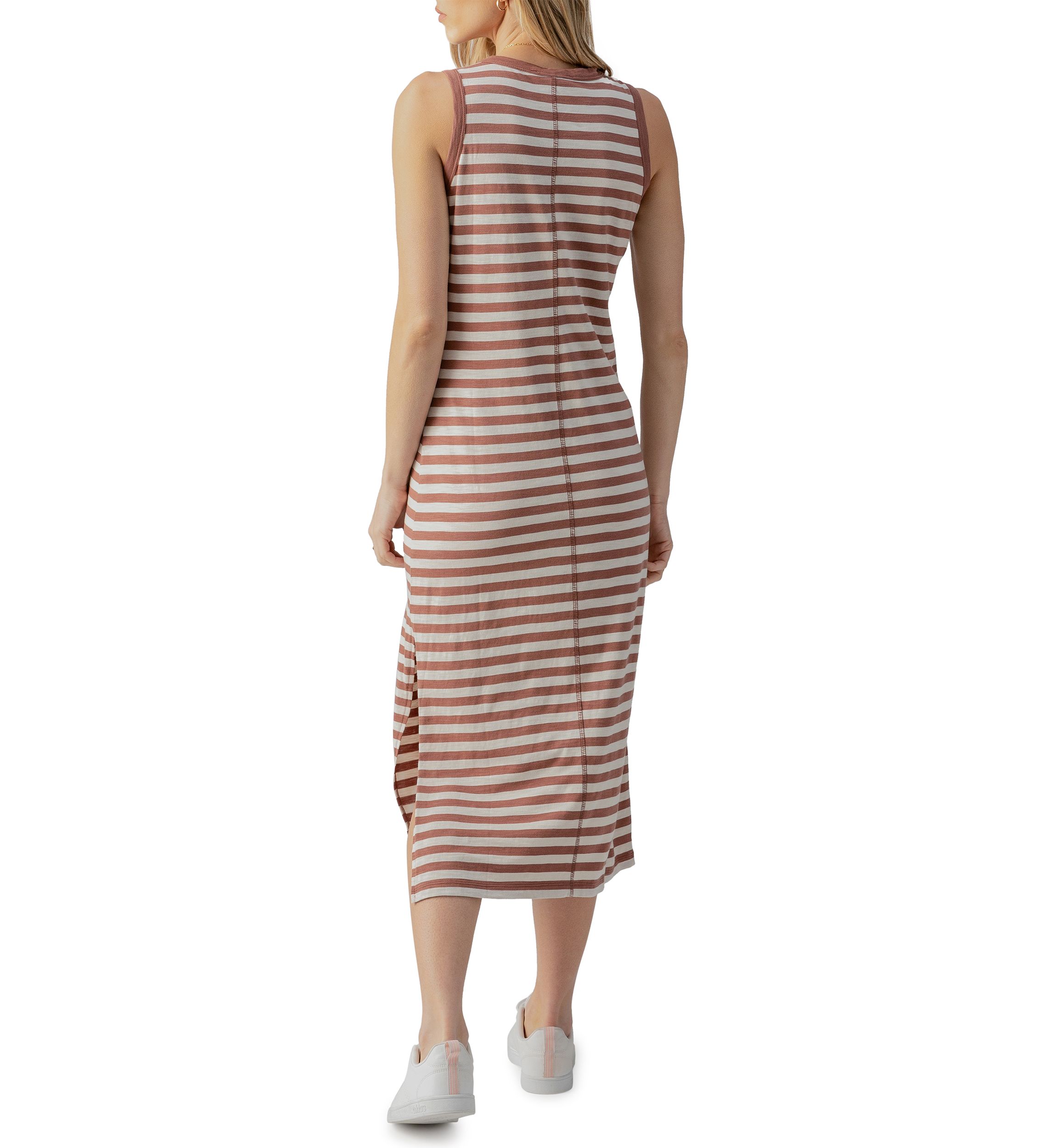 Womens Contrast Trim Midi Dress