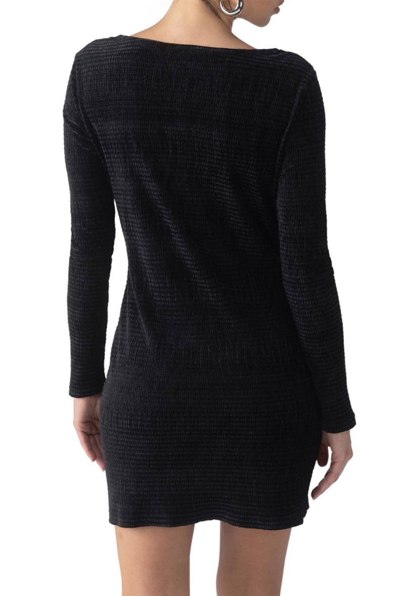 Womens Velvet Asymmetrical Dress