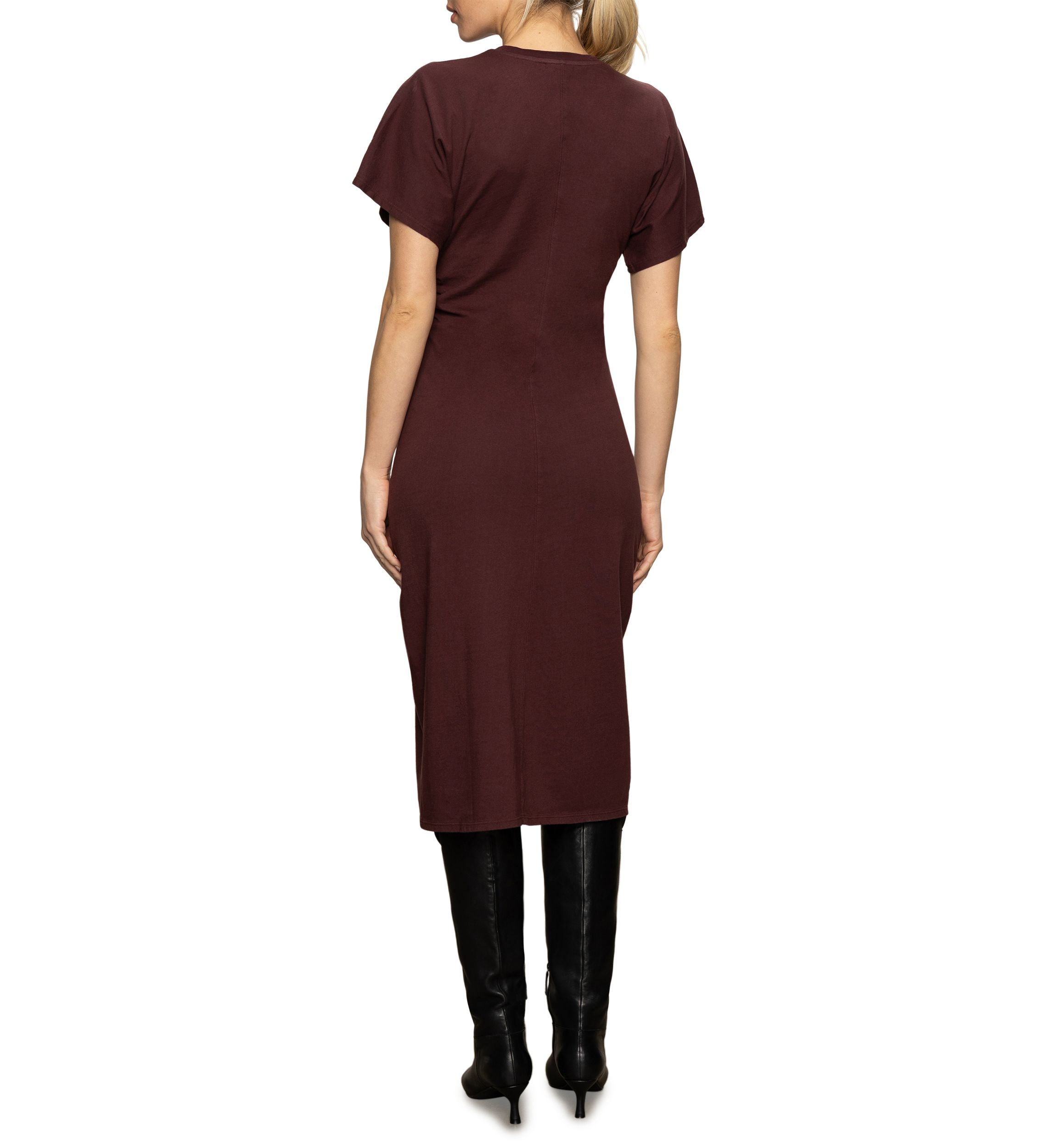 Womens Cinched Waist T-Shirt Dress 
