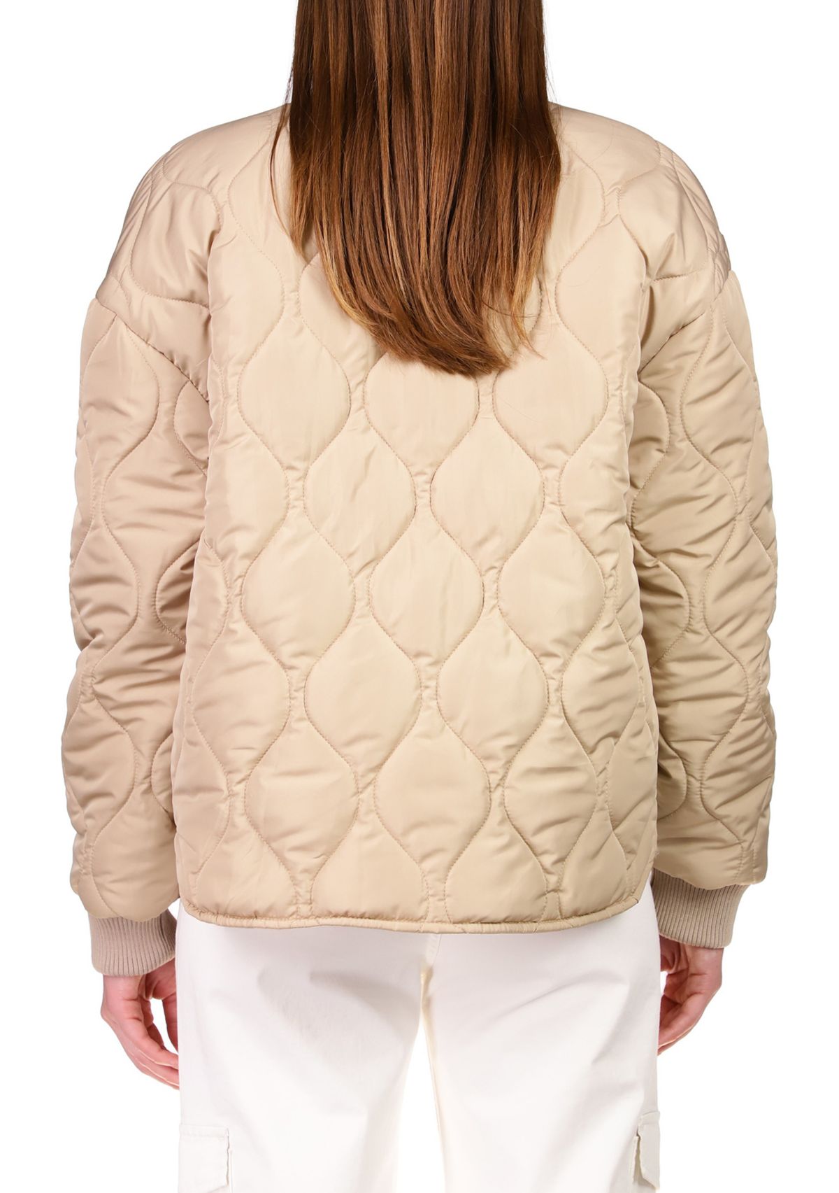 Womens Relaxed Fit Nylon Bomber Jacket