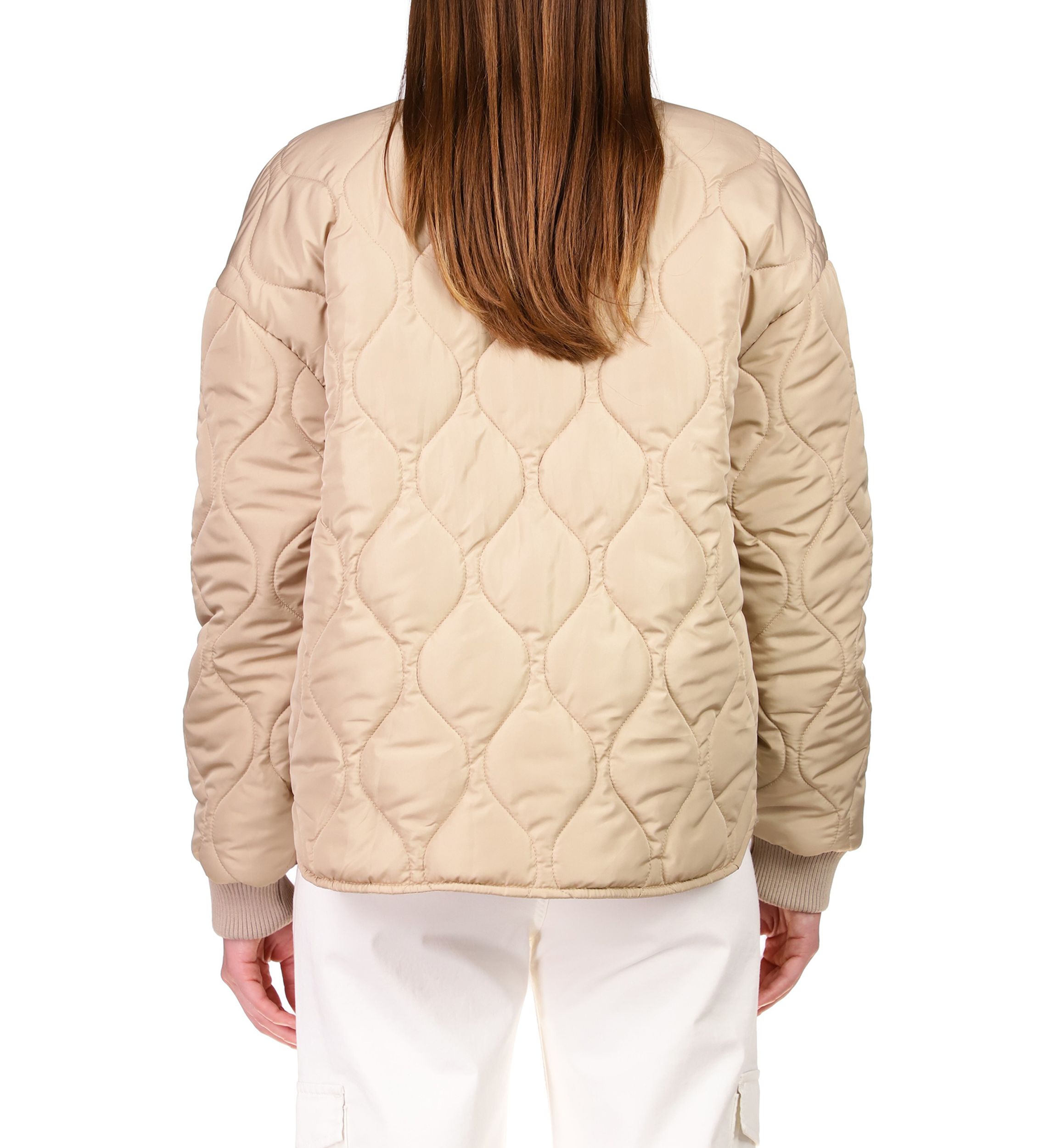 Womens Relaxed Fit Nylon Bomber Jacket