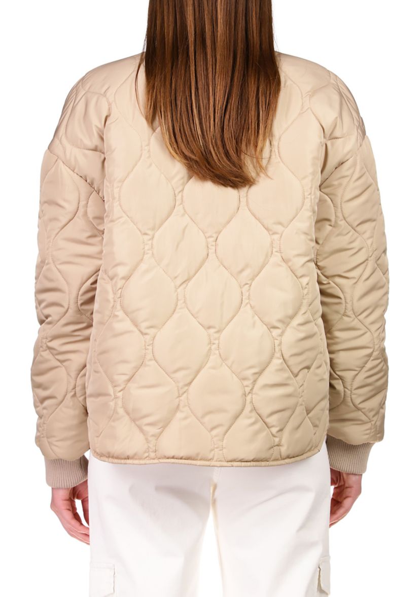Womens Relaxed Fit Nylon Bomber Jacket