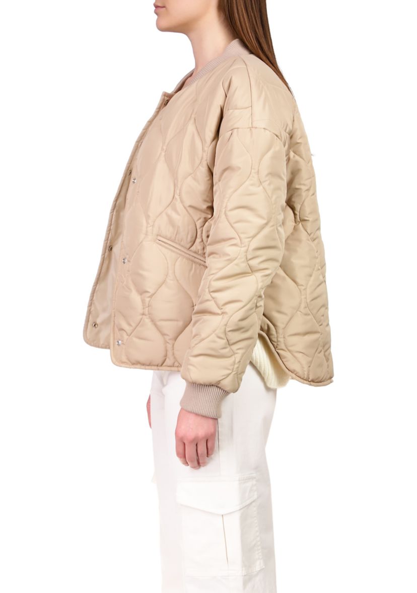 Womens Relaxed Fit Nylon Bomber Jacket
