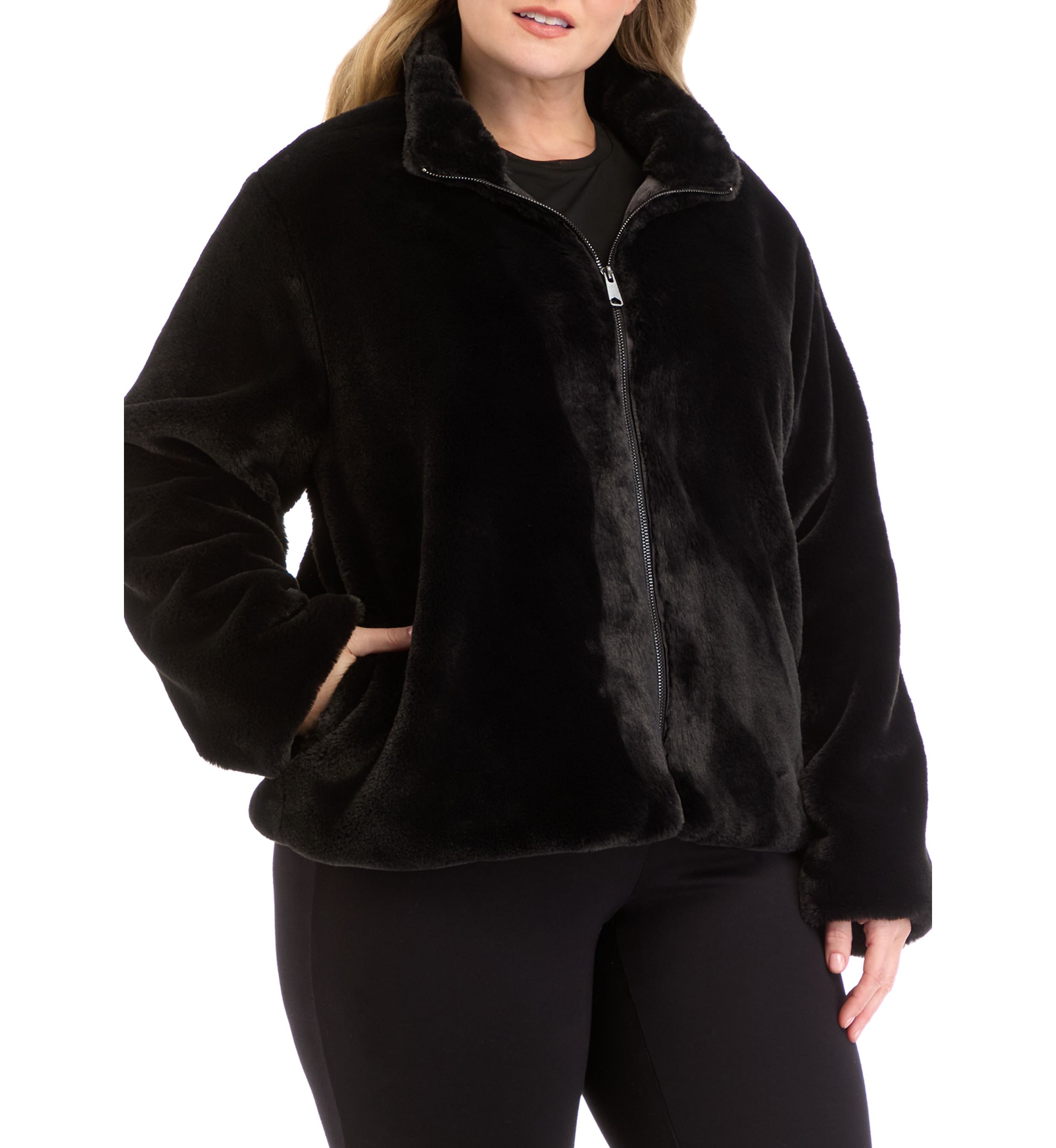 Plus Size Fur Coat 
