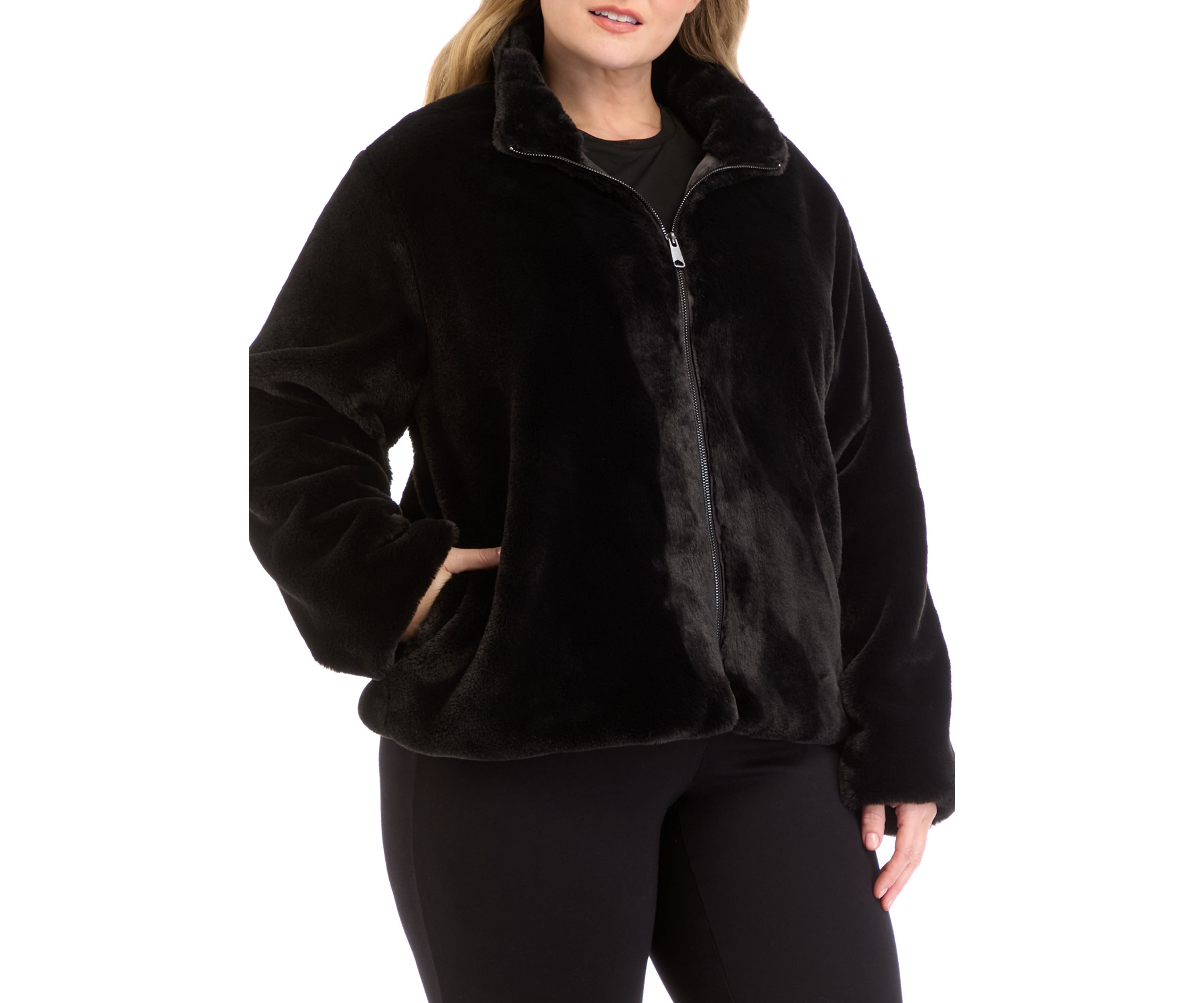Plus Size Fur Coat 