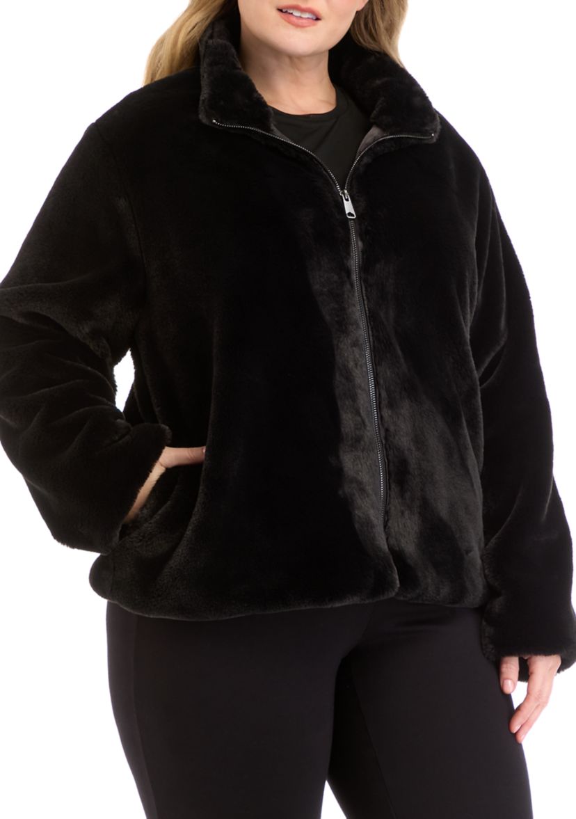 Plus Size Fur Coat 