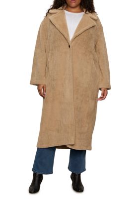 Sanctuary Women's Plus Size Live In Fur Coat, 1X