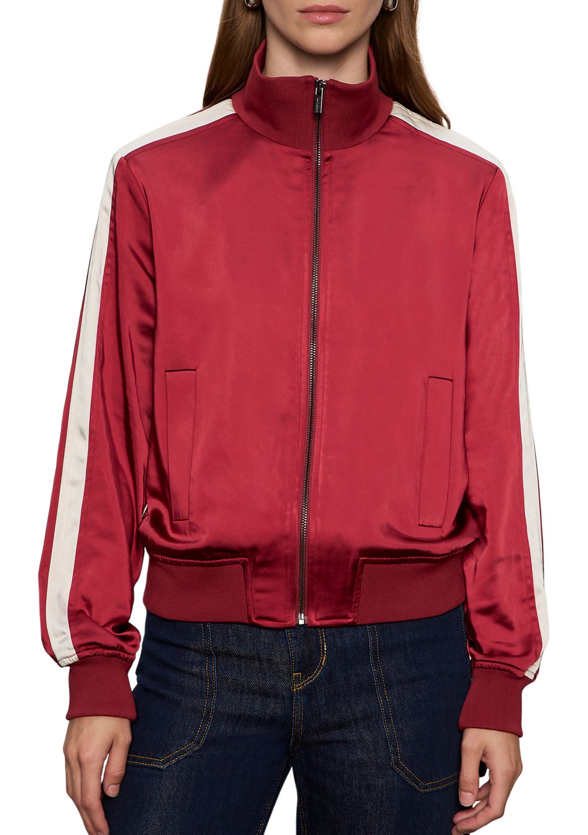 Womens Satin Track Jacket