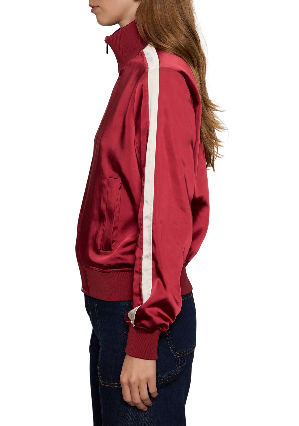 Womens Satin Track Jacket