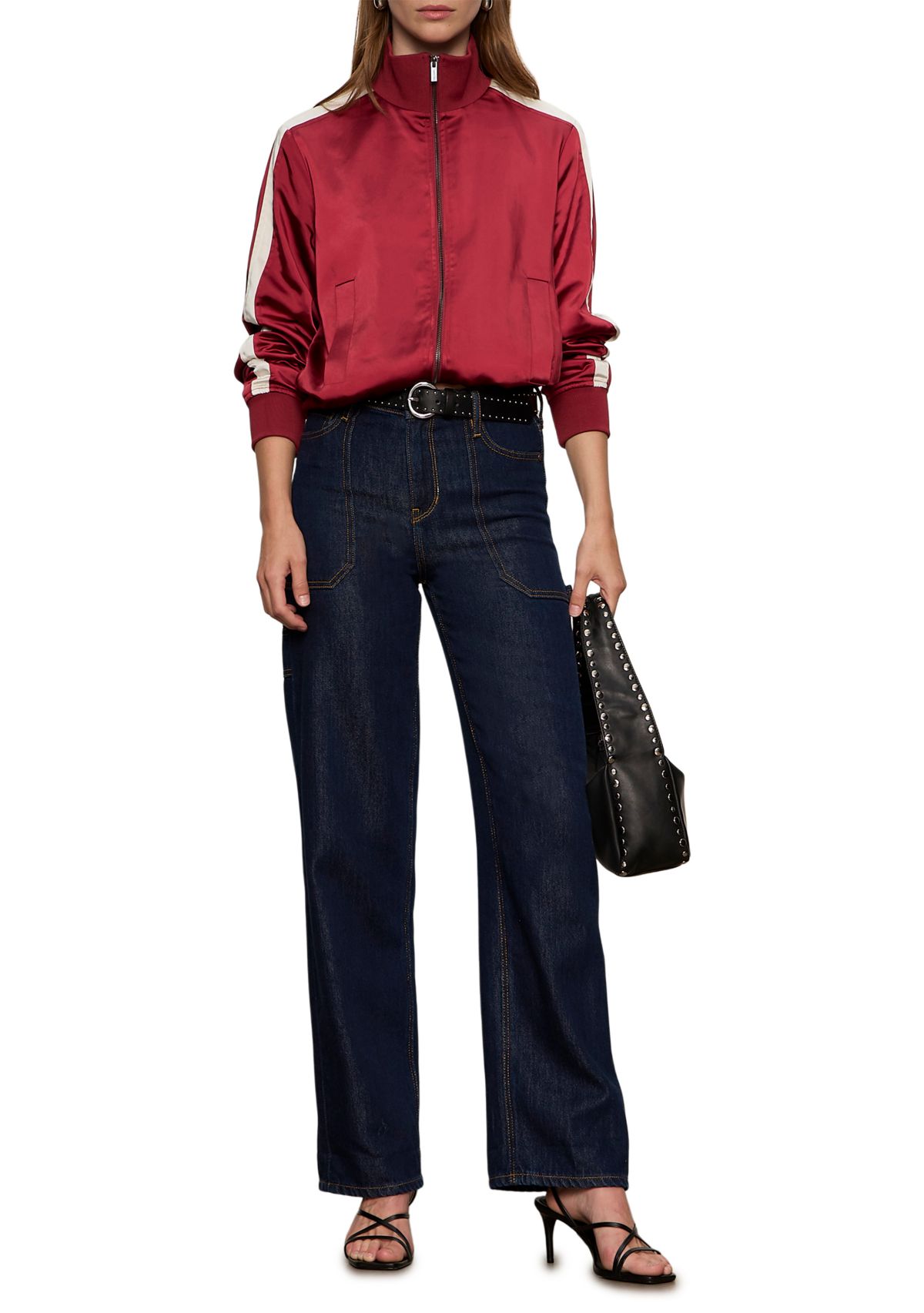 Womens Satin Track Jacket