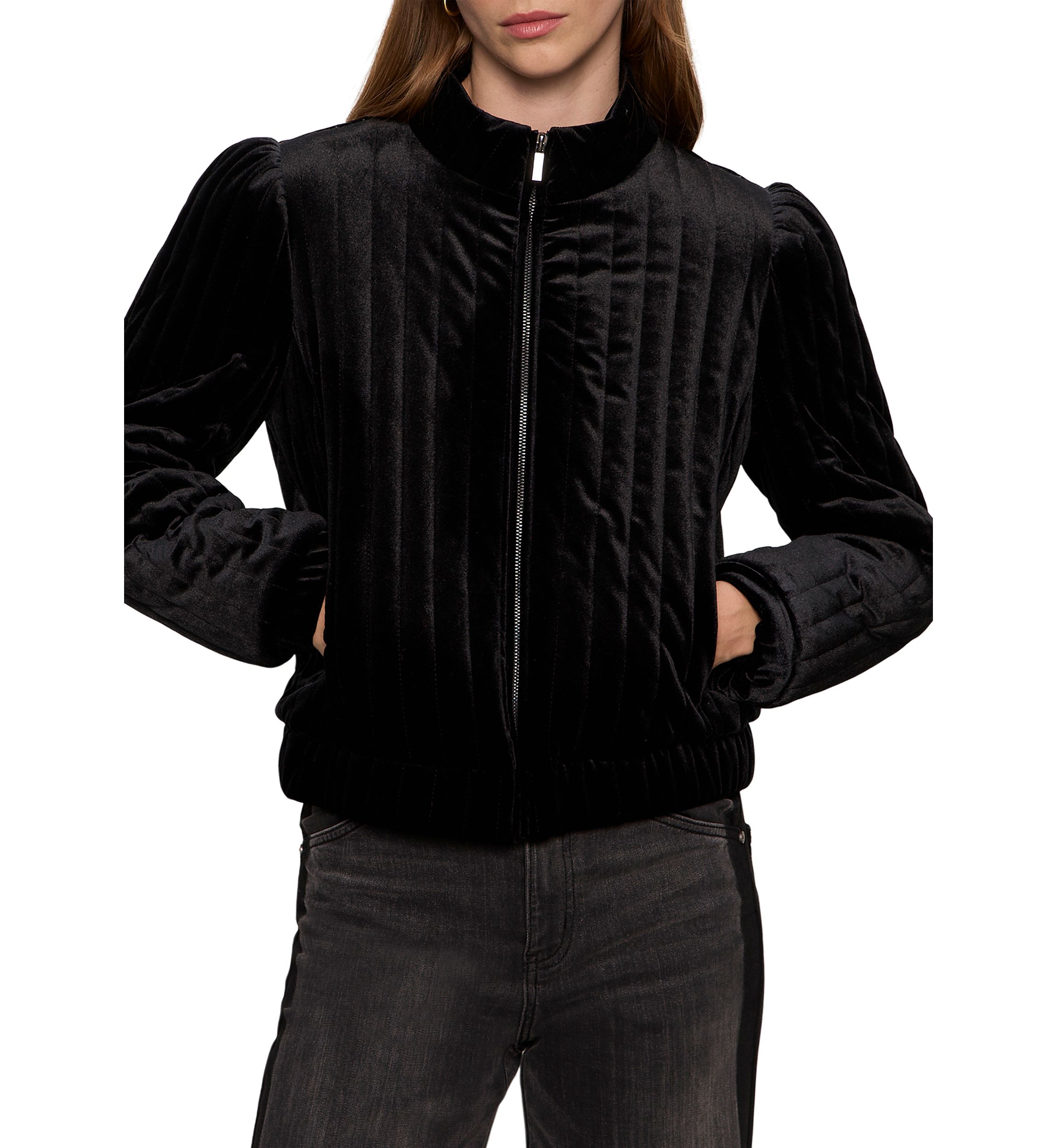 Womens Matte Velvet Jacket 