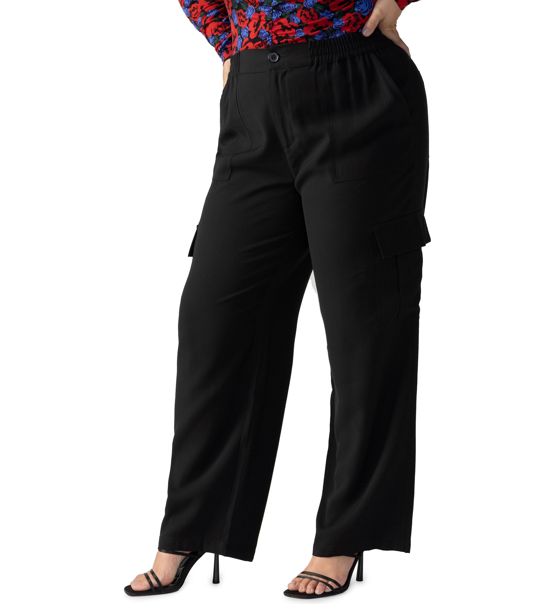 Plus Size Modern Wide Leg Cargo Pants