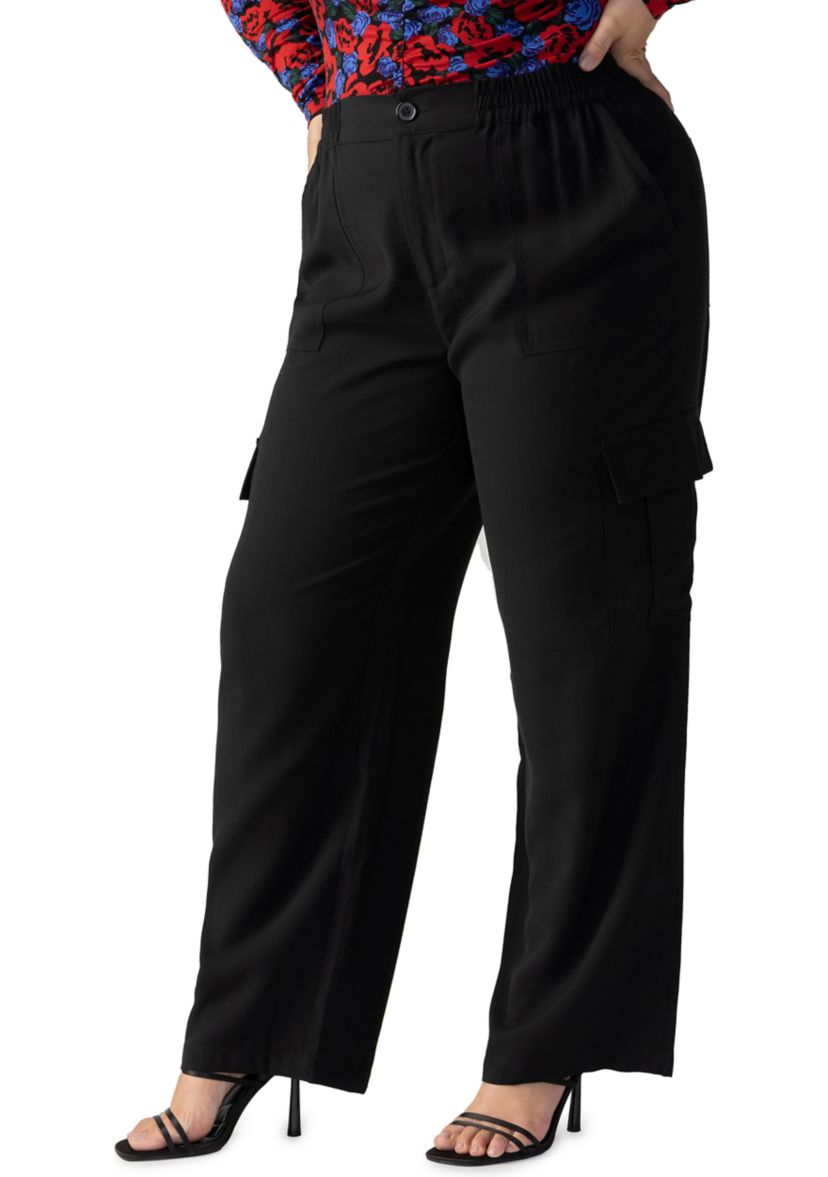 Plus Size Modern Wide Leg Cargo Pants
