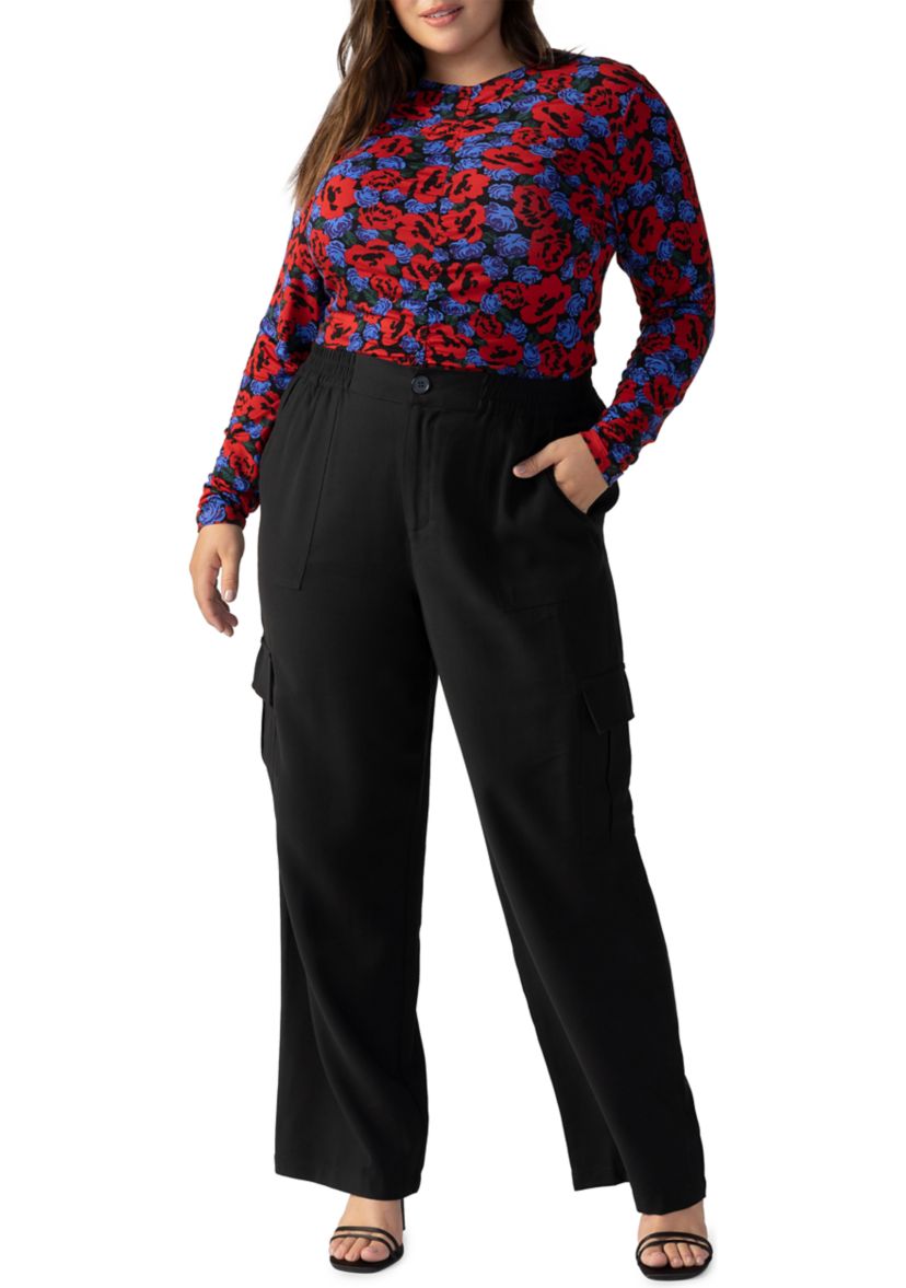 Plus Size Modern Wide Leg Cargo Pants