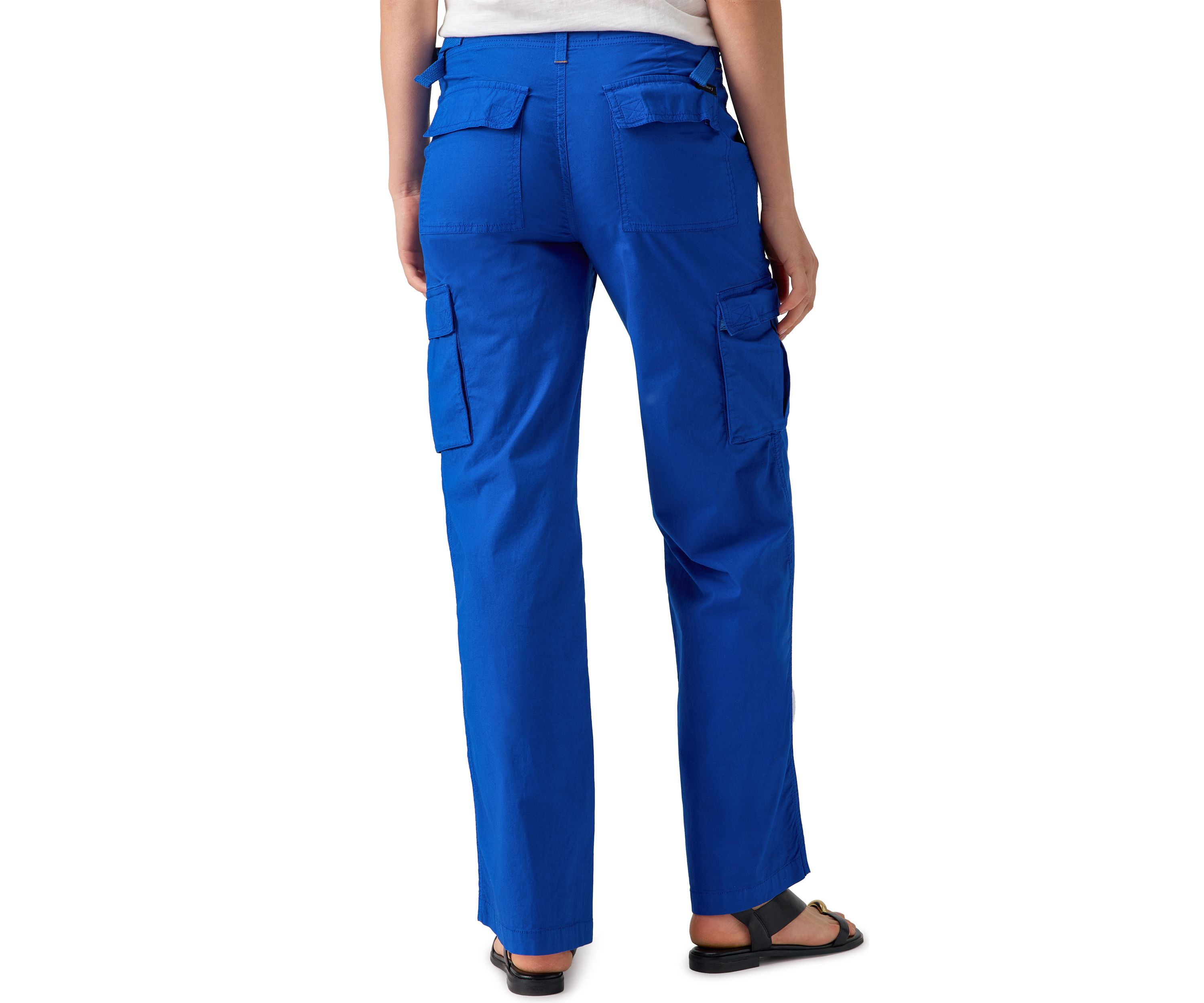 Womens Solid Cargo Pants