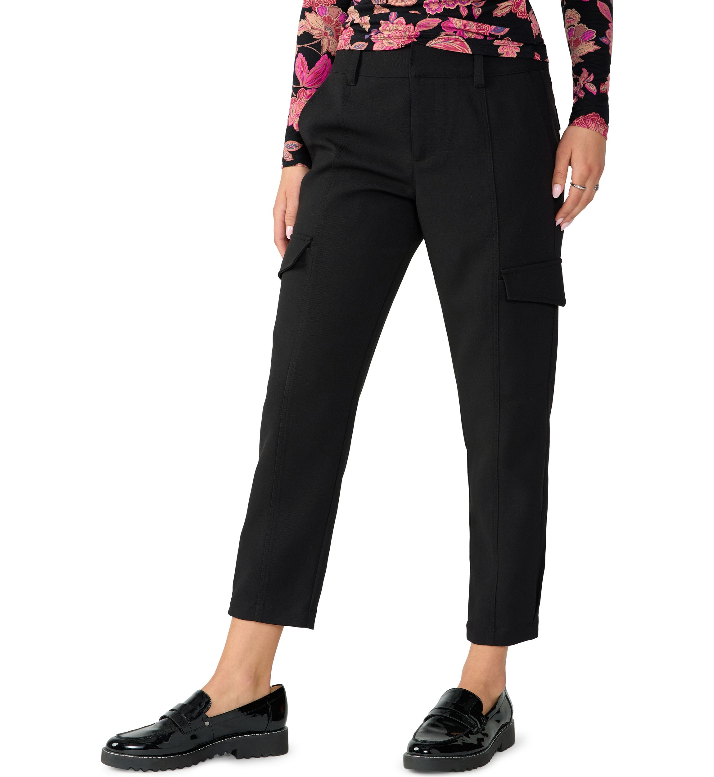 Womens Pleated Cargo Pants