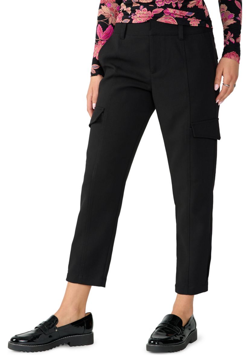Womens Pleated Cargo Pants