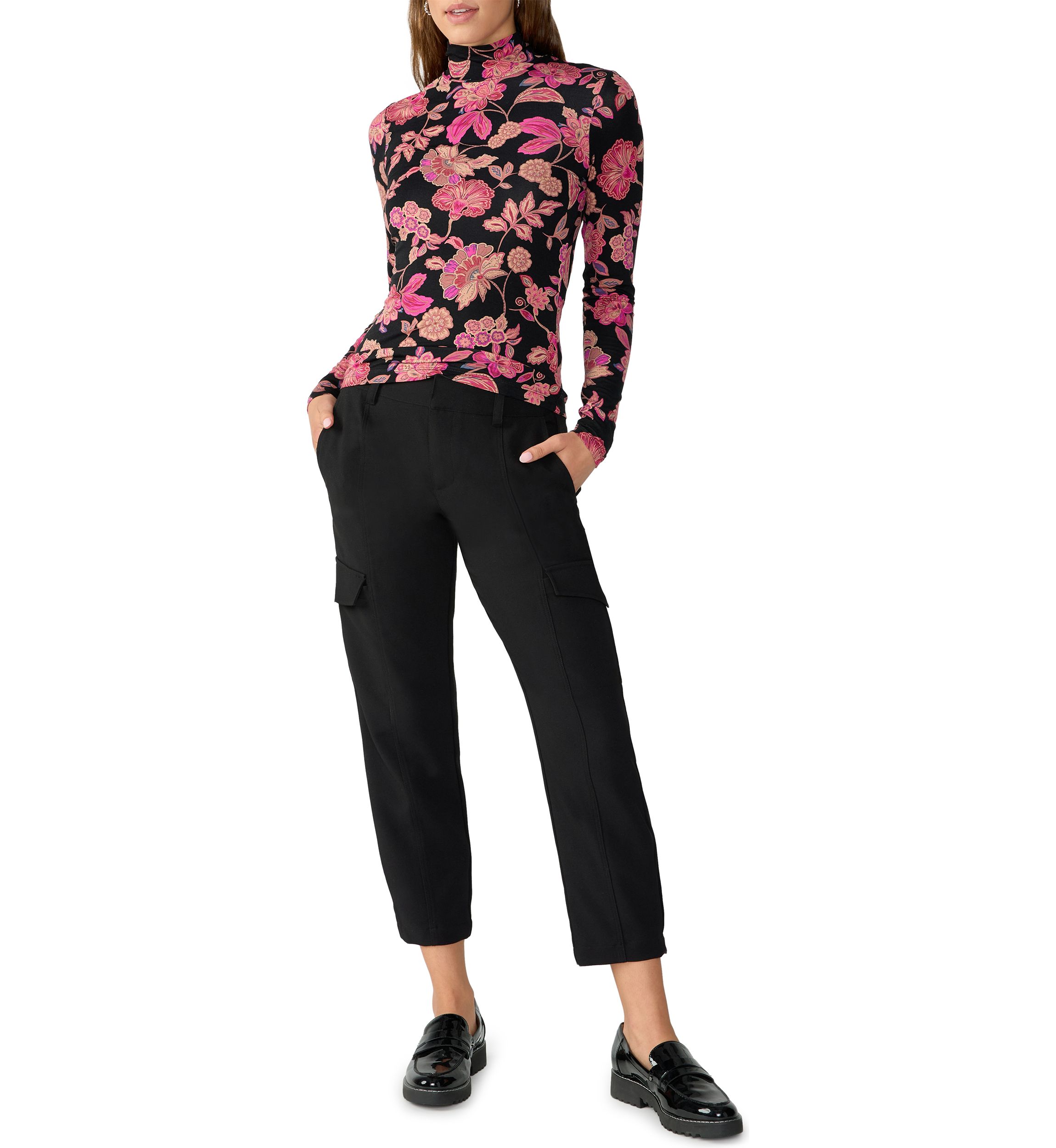 Womens Pleated Cargo Pants