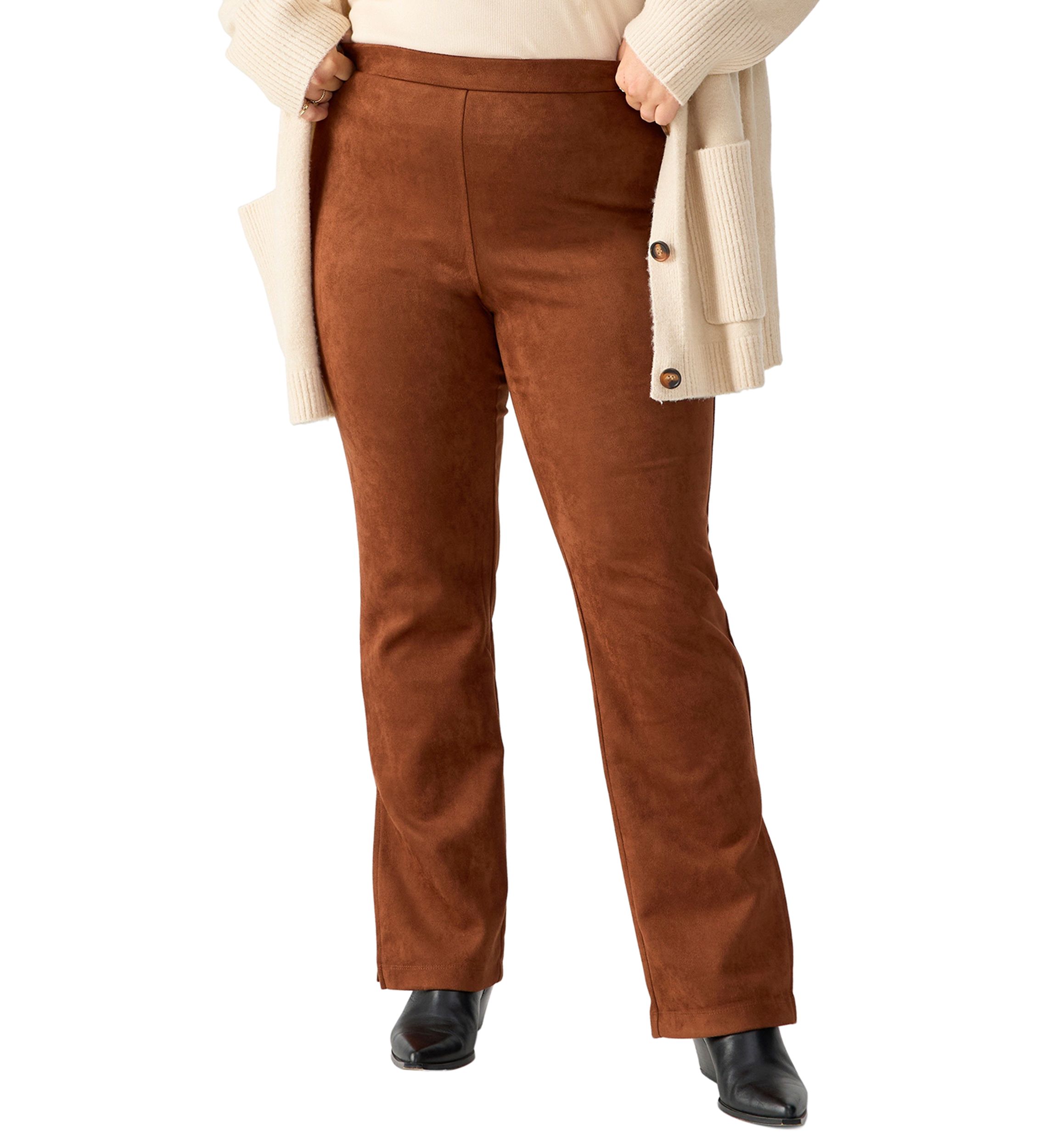 Plus Size Abbey Faux Suede Leggings 