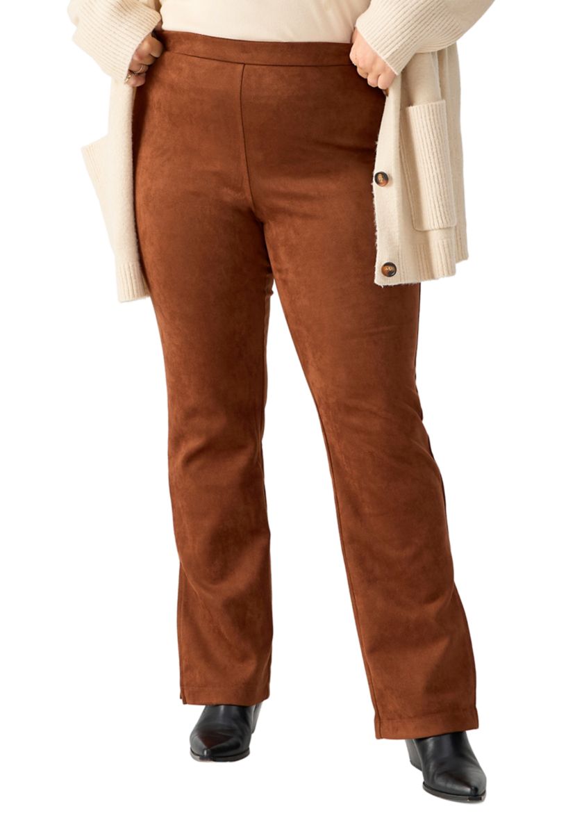 Plus Size Abbey Faux Suede Leggings 