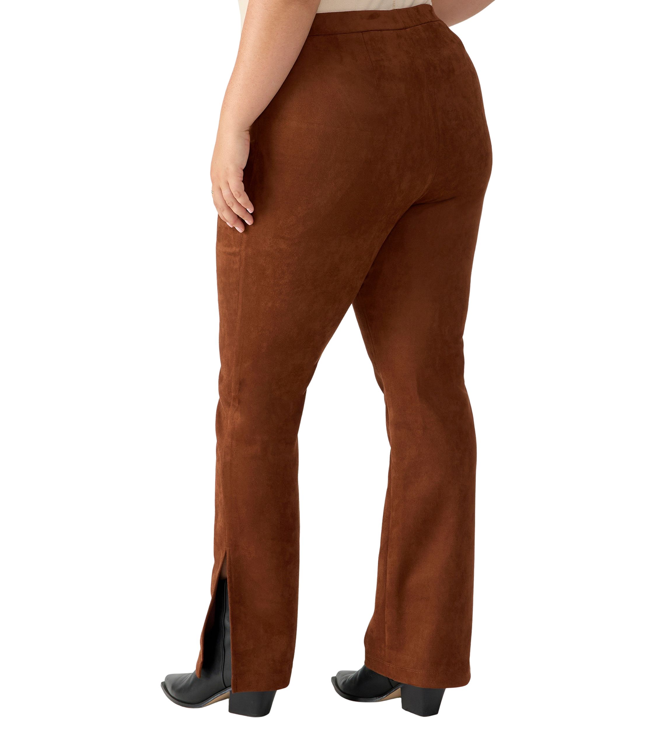 Plus Size Abbey Faux Suede Leggings 