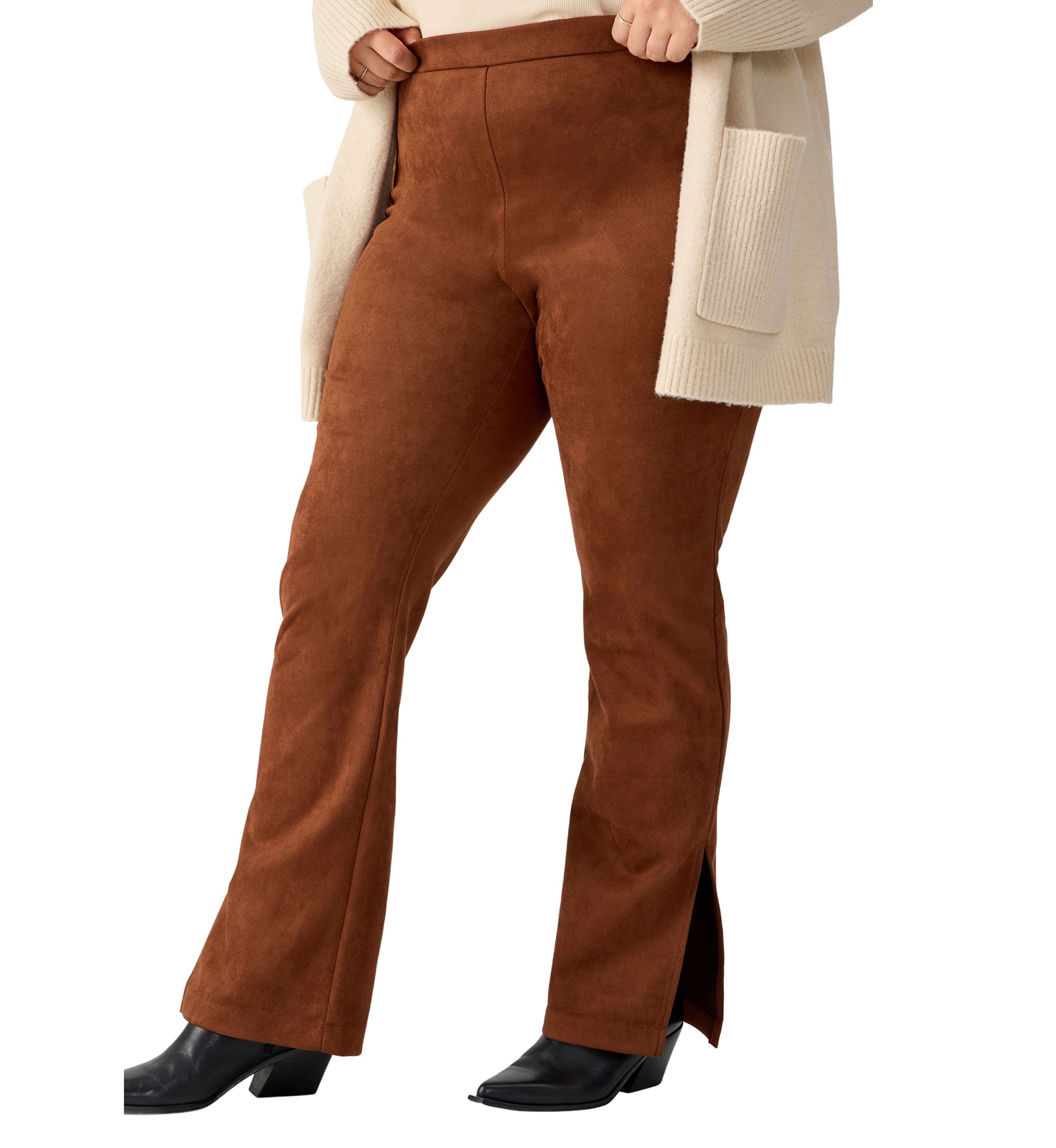 Plus Size Abbey Faux Suede Leggings 