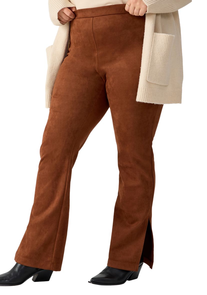 Plus Size Abbey Faux Suede Leggings 