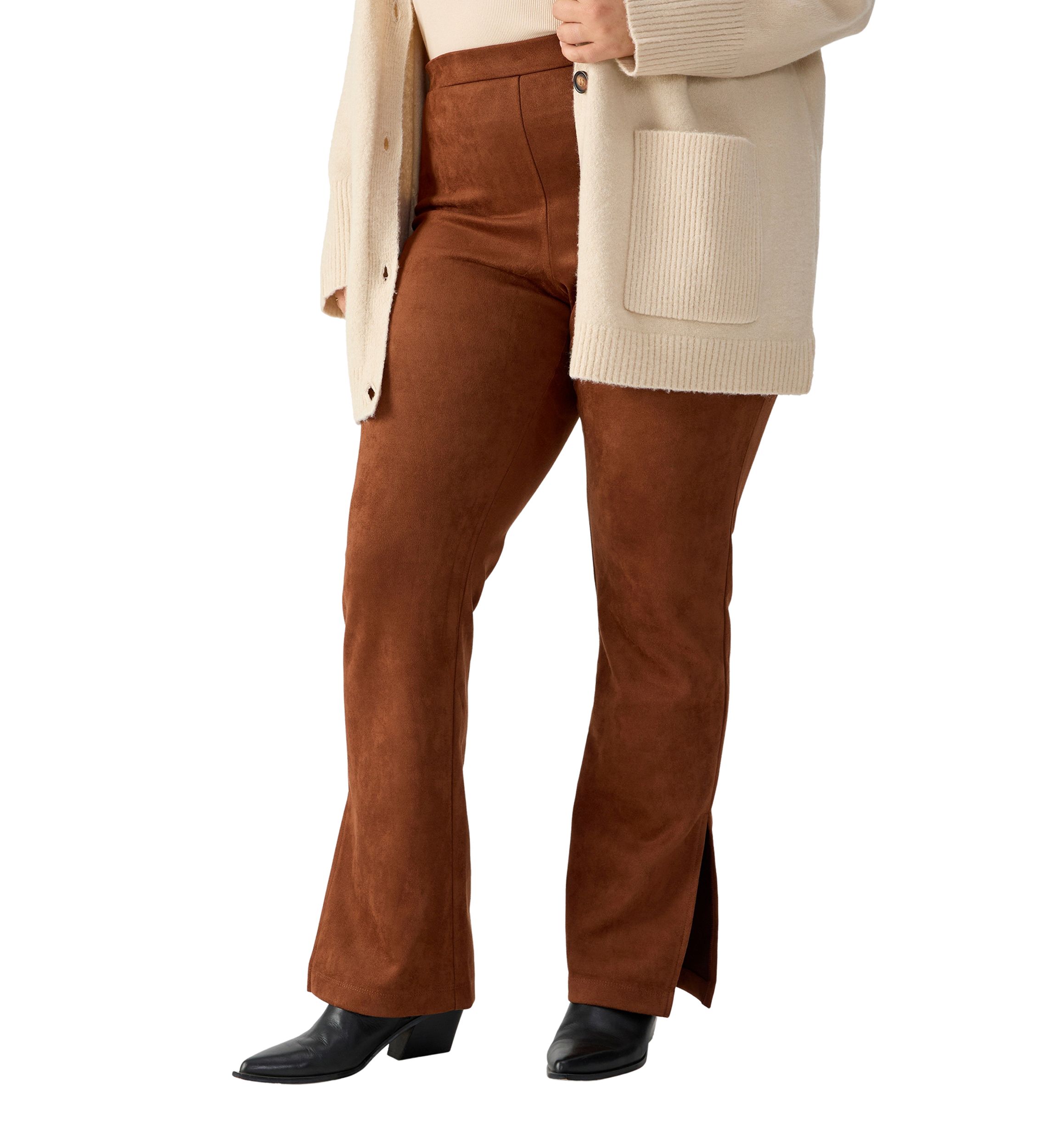 Plus Size Abbey Faux Suede Leggings 