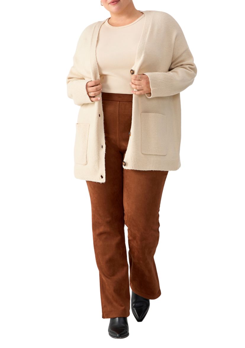 Plus Size Abbey Faux Suede Leggings 