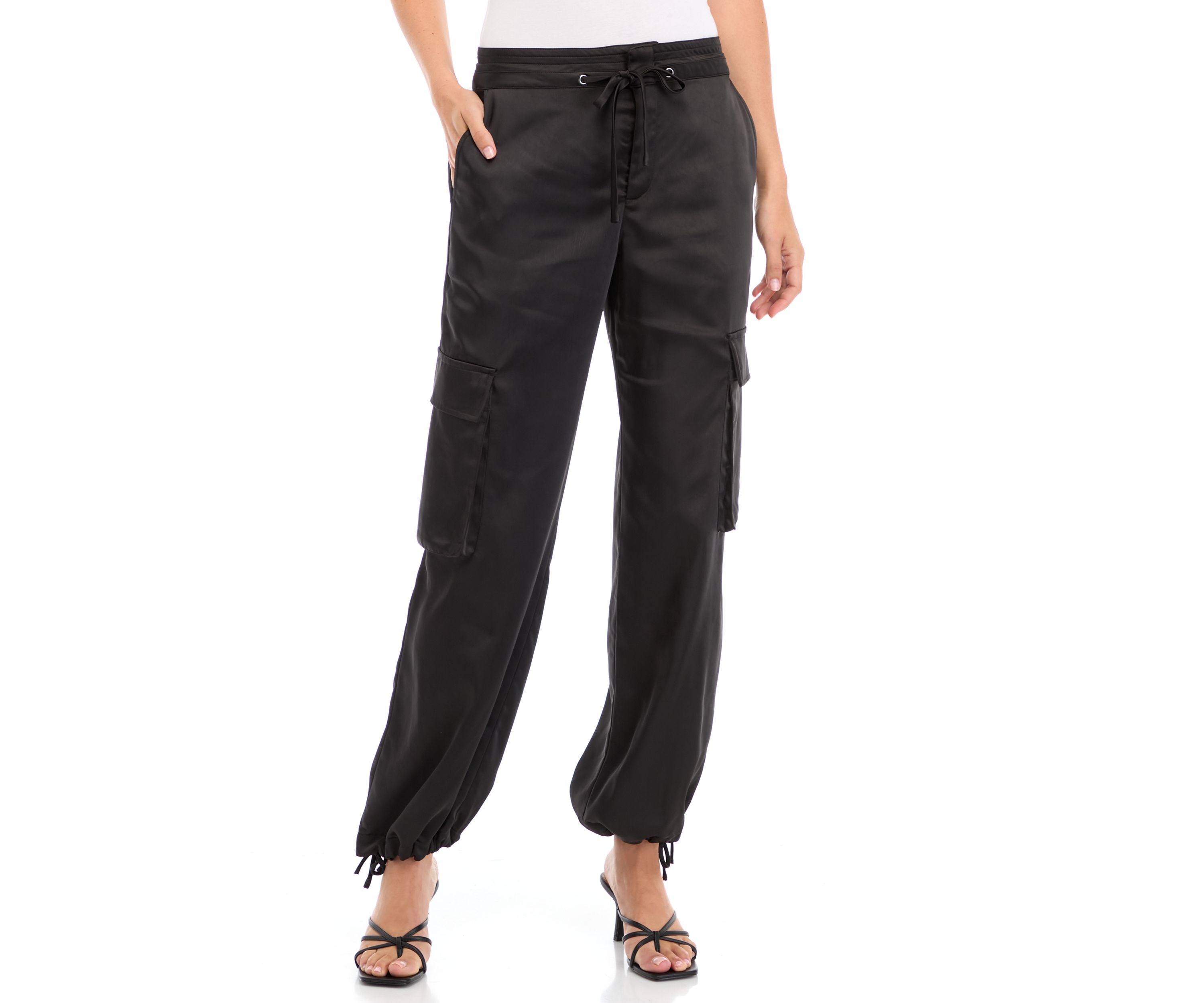 Womens Eve Satin Cargo Pants
