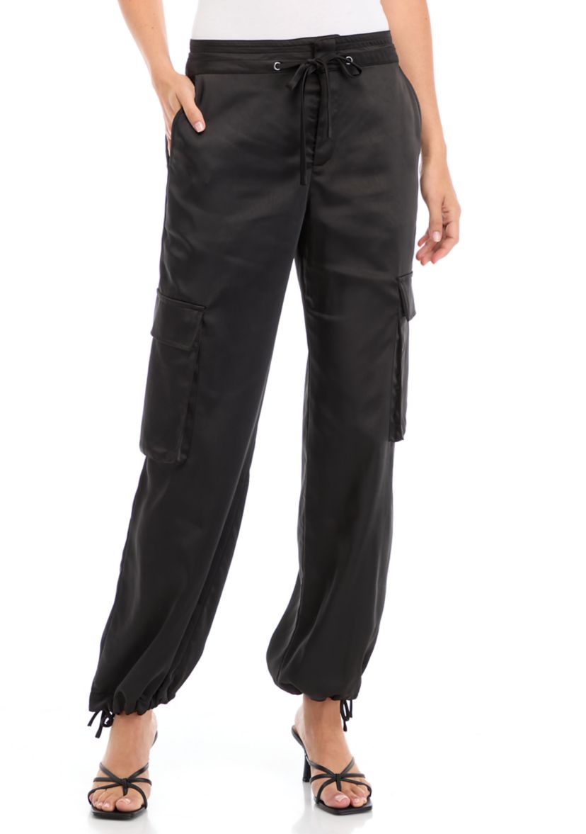 Womens Eve Satin Cargo Pants