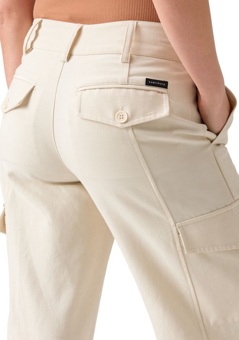 Womens Relaxed Wide Leg Cargo Pants