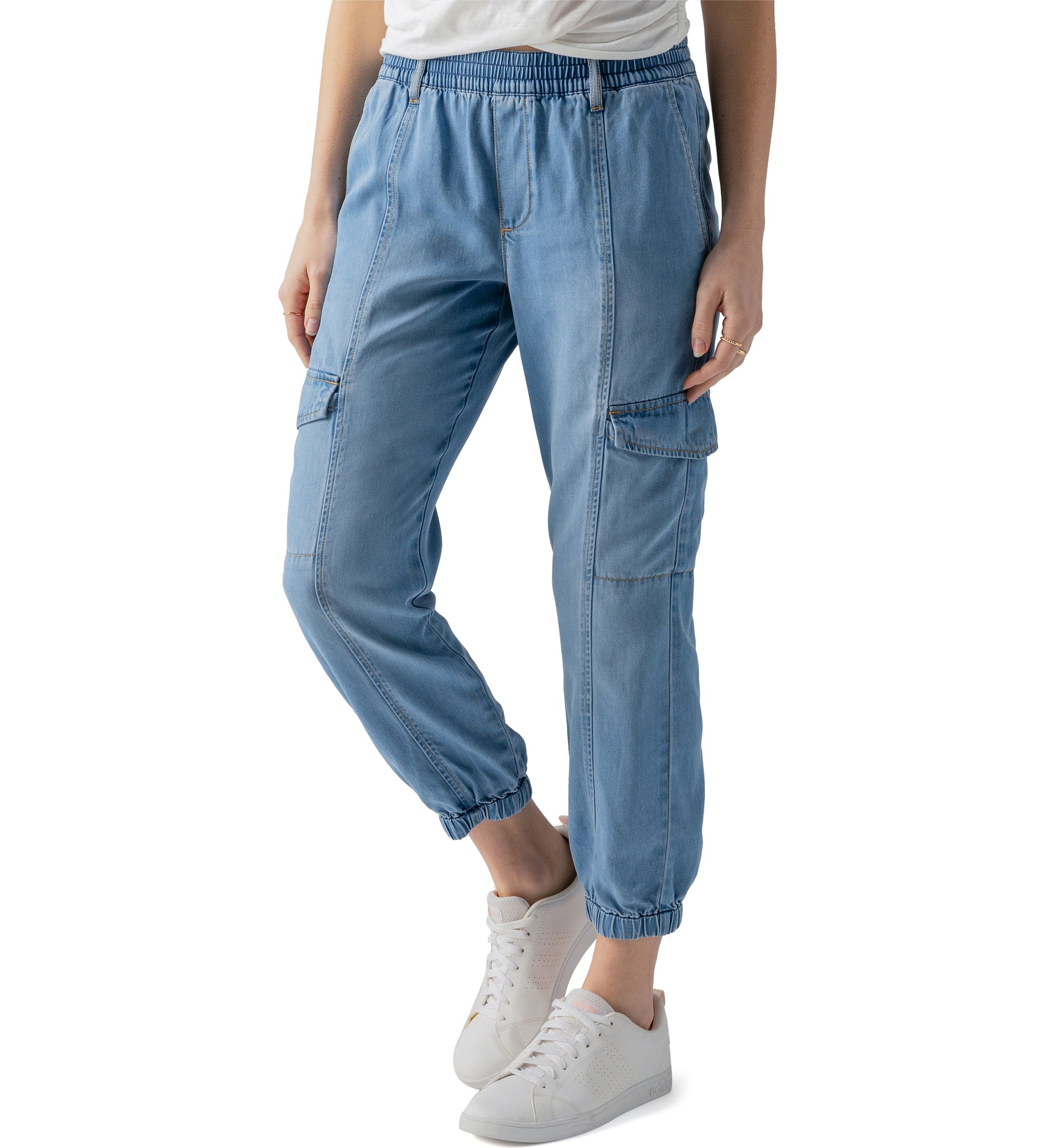Womens Relaxed Rebel Denim Cargo Pants