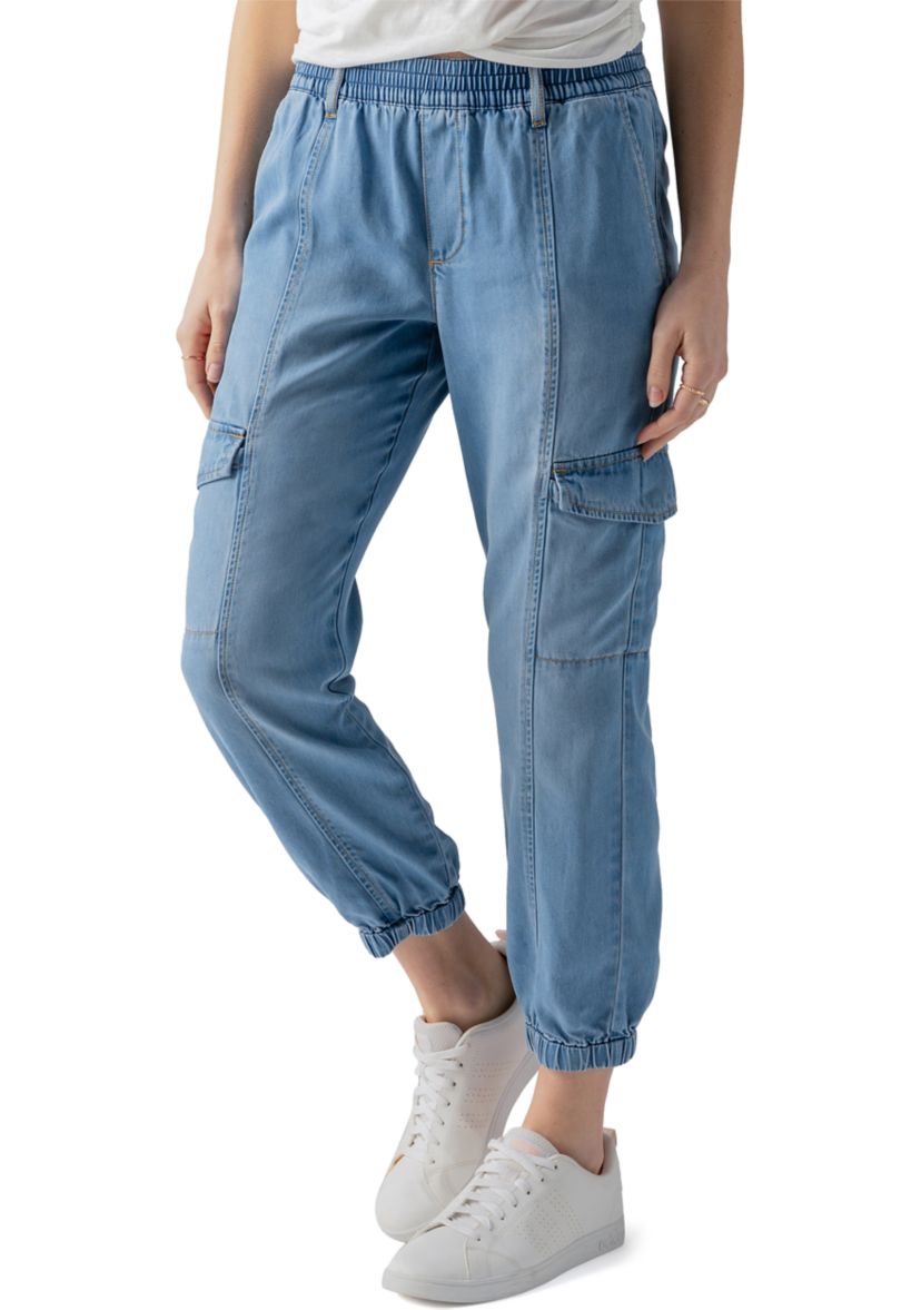 Womens Relaxed Rebel Denim Cargo Pants