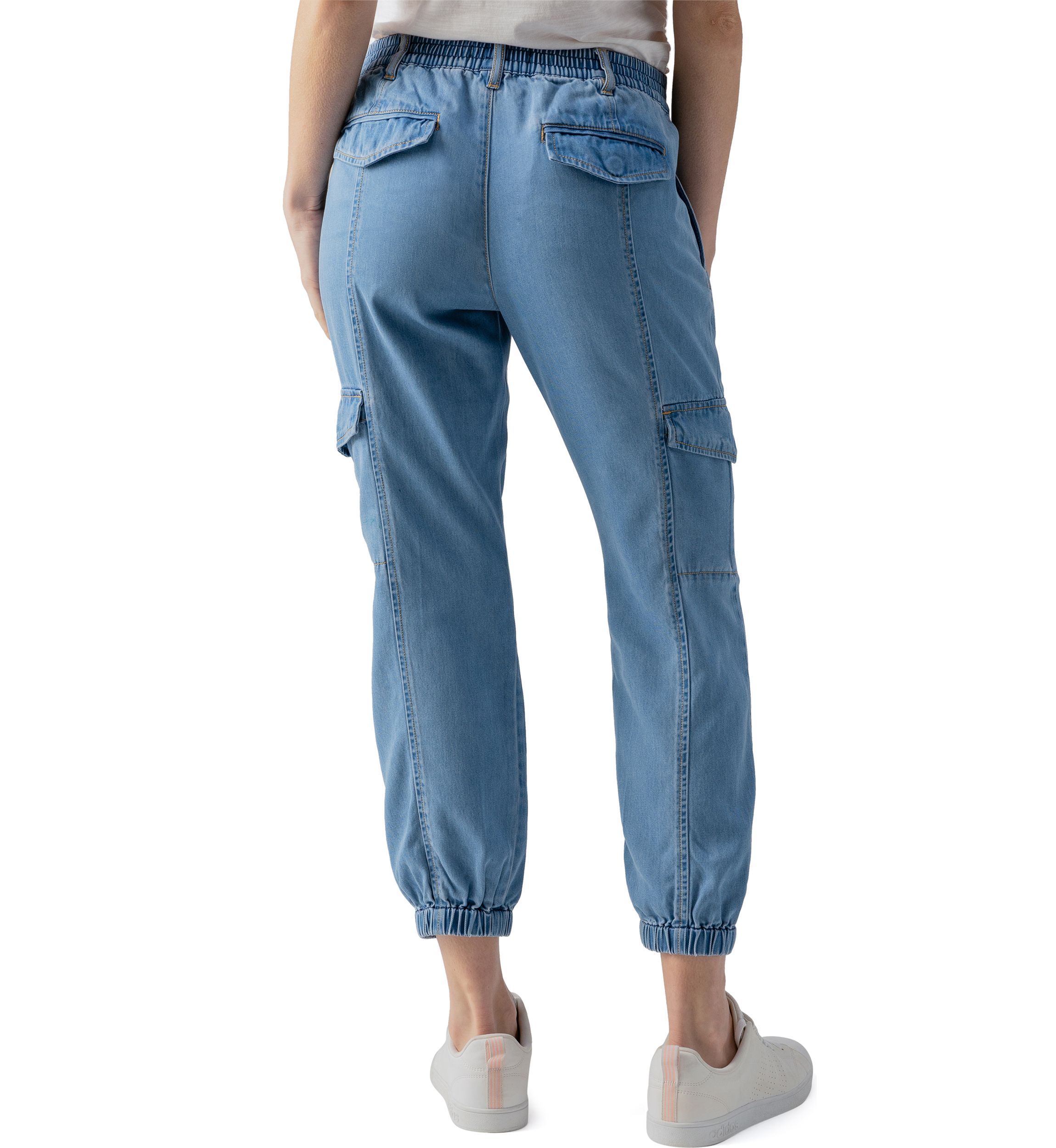 Womens Relaxed Rebel Denim Cargo Pants