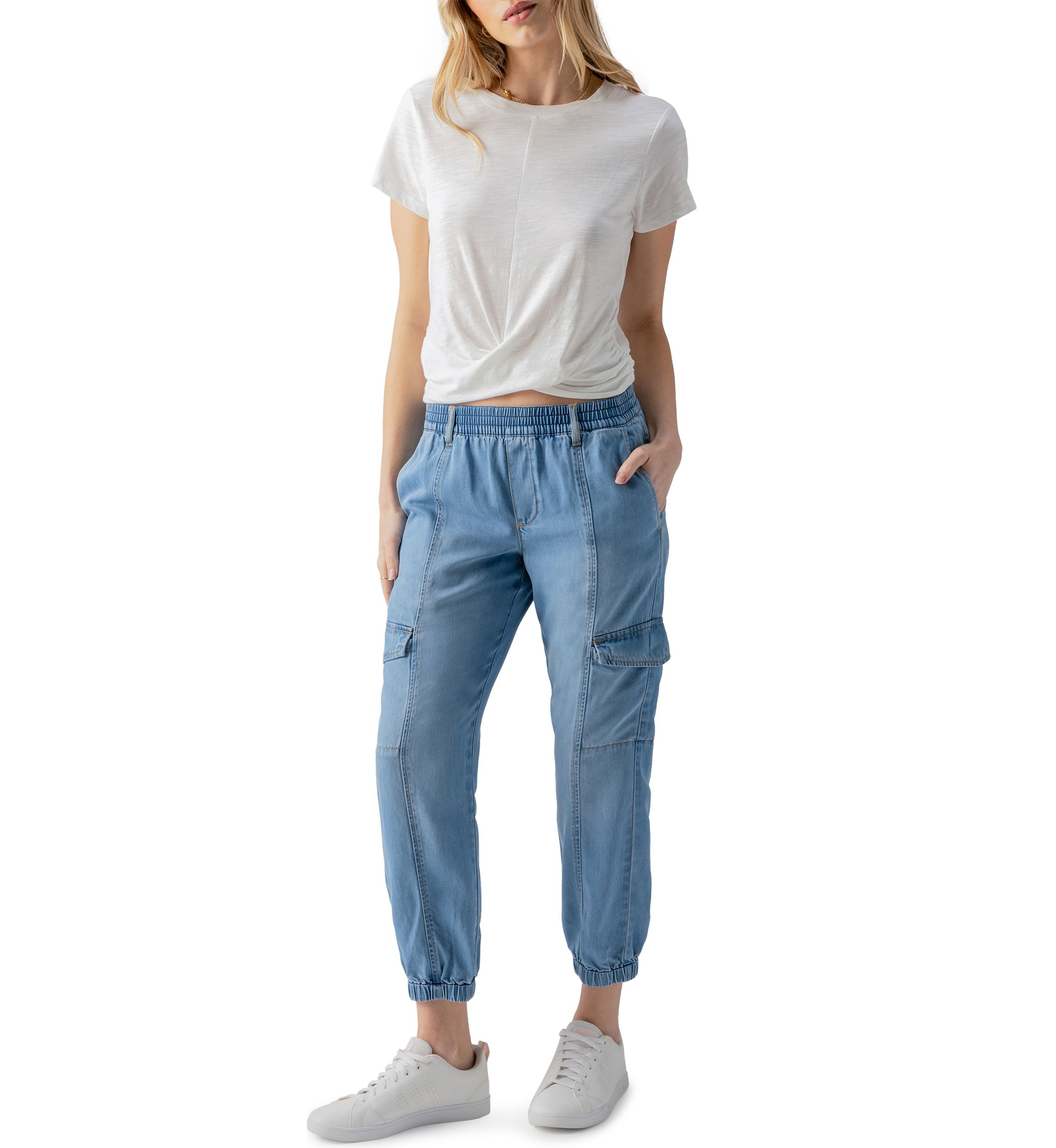 Womens Relaxed Rebel Denim Cargo Pants