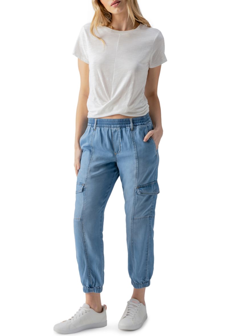 Womens Relaxed Rebel Denim Cargo Pants
