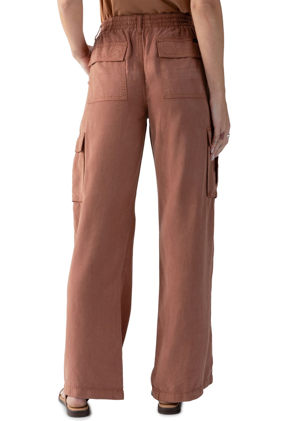 Womens Wide Leg Cargo Pants