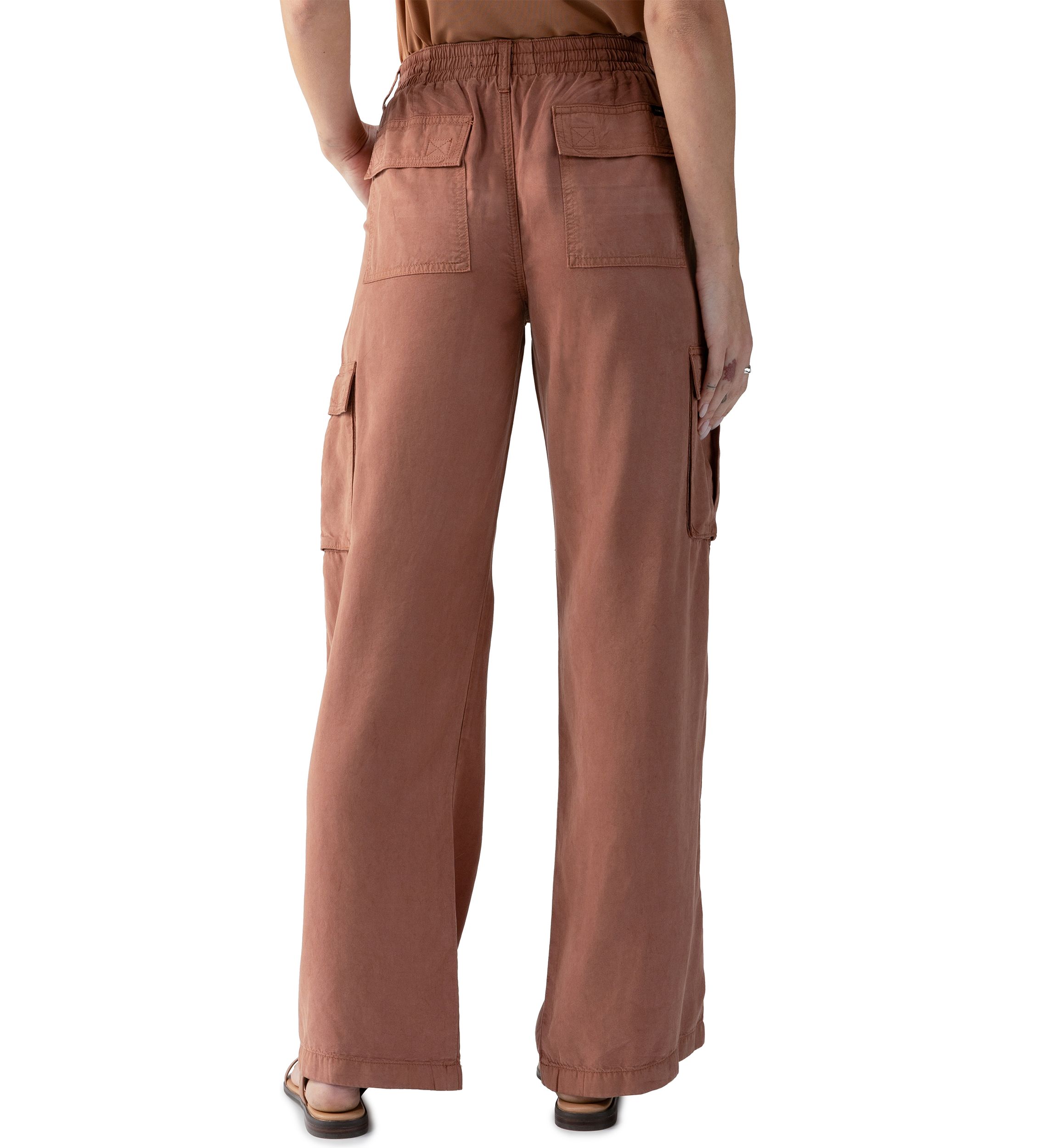 Womens Wide Leg Cargo Pants