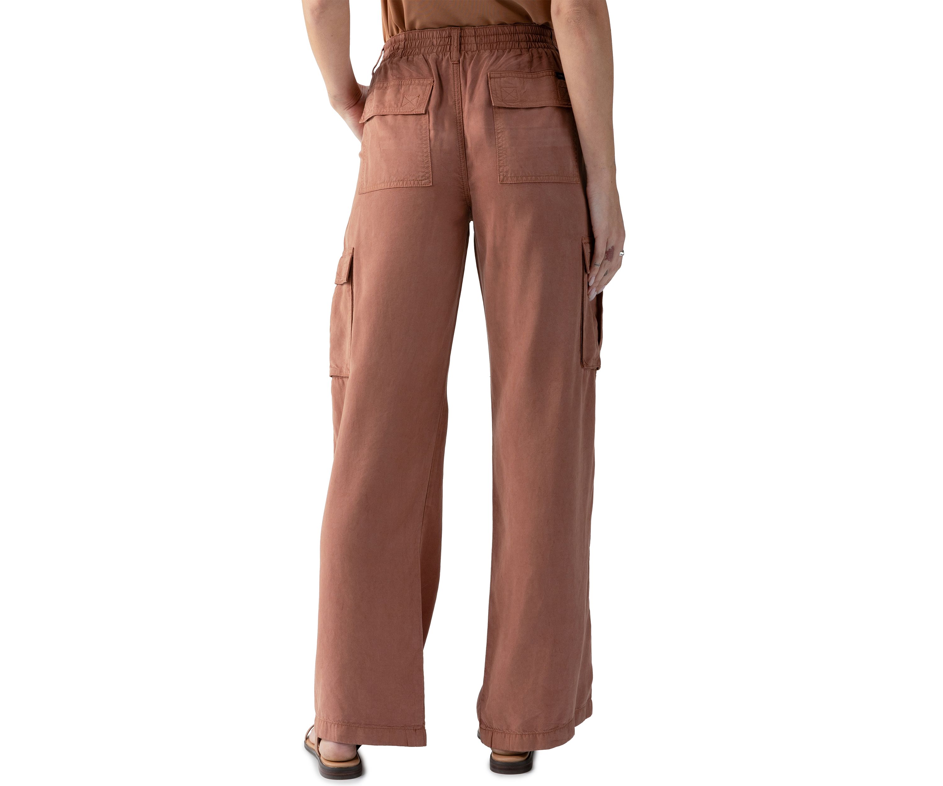 Womens Wide Leg Cargo Pants