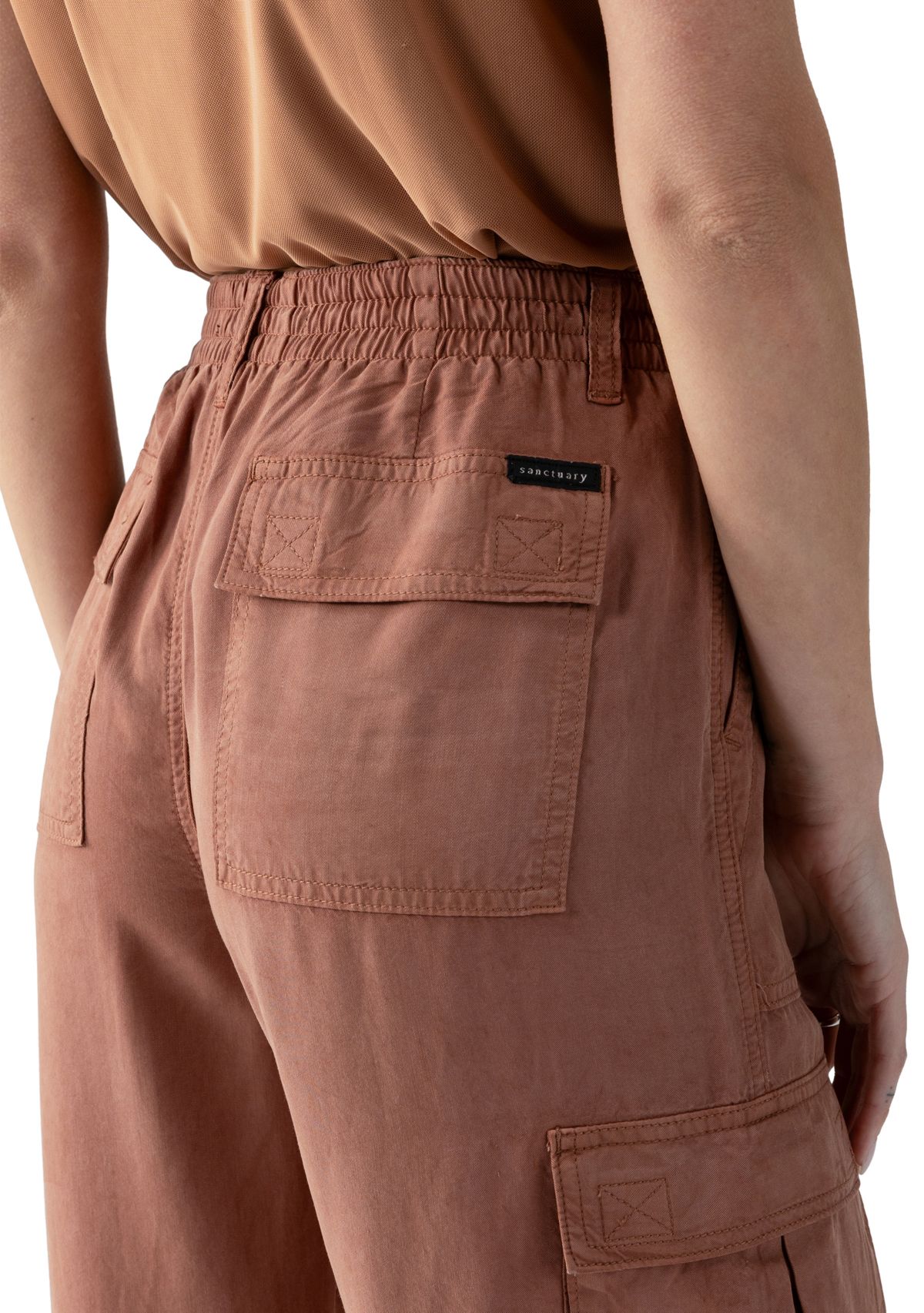 Womens Wide Leg Cargo Pants